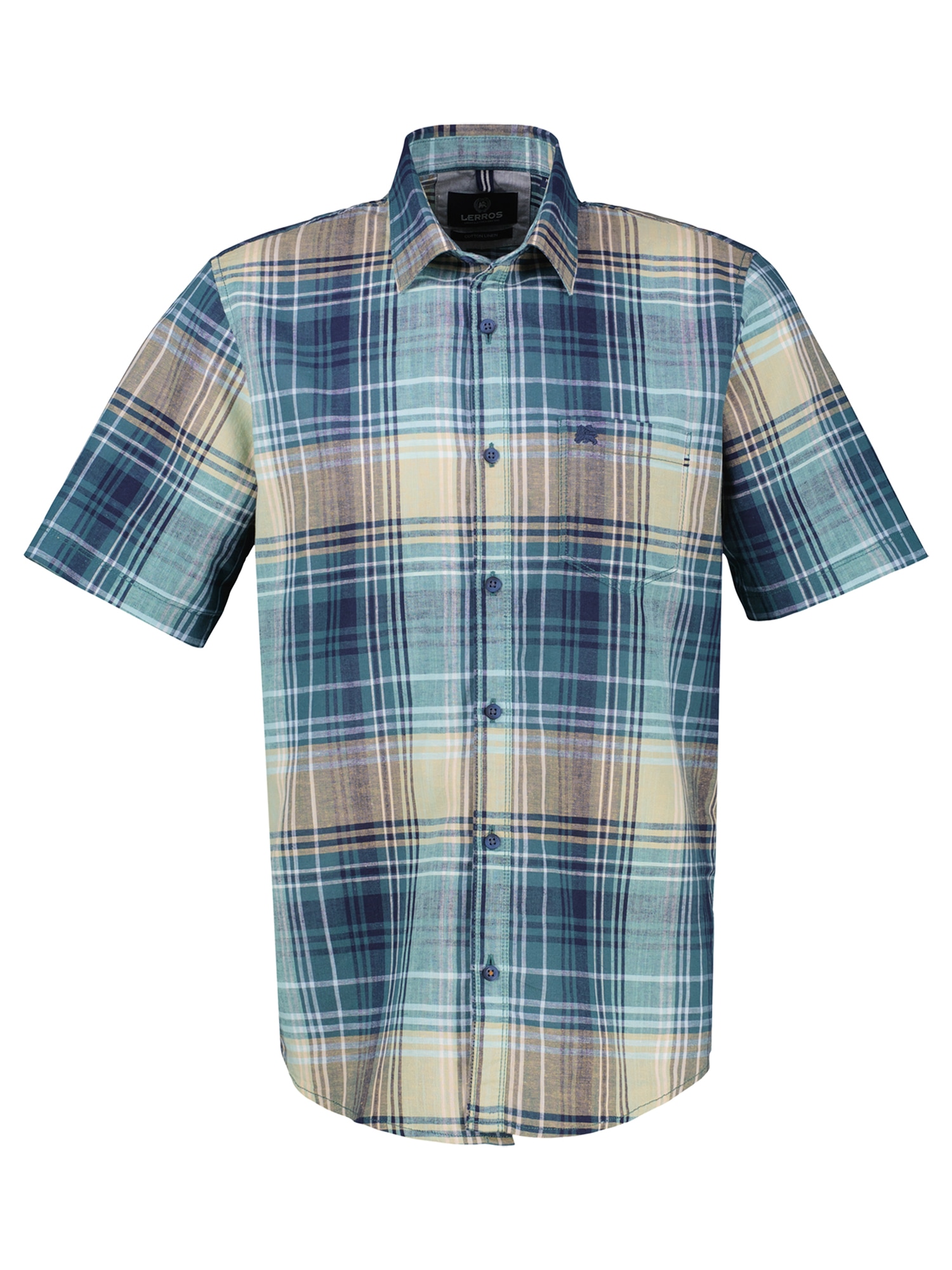 LERROS Kurzarmhemd »Kariertes Kurzarmhemd in großen Größen«