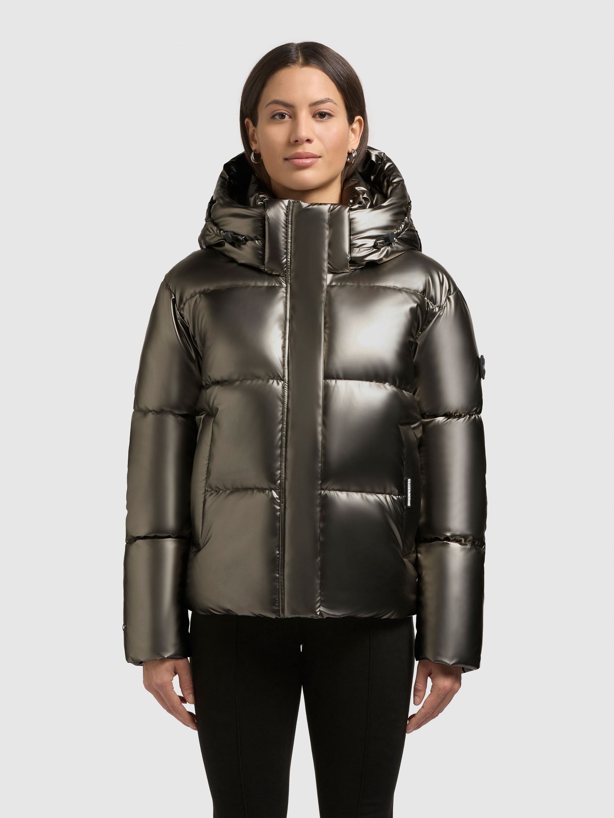 khujo Steppjacke "DEVINA2 SHINY" mit Kapuze abnehmbare Kapuze, Windschutzbl günstig online kaufen
