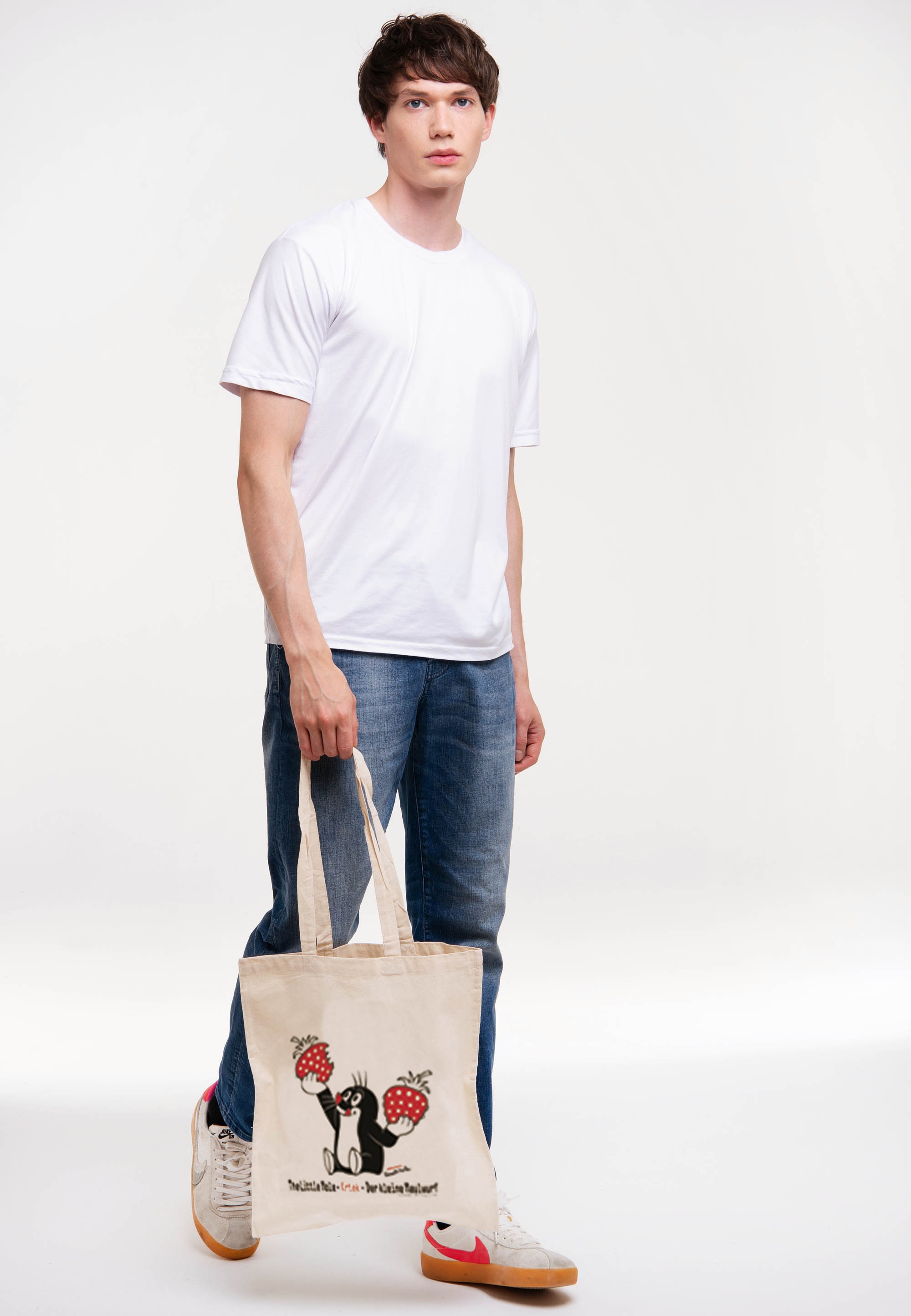 LOGOSHIRT Henkeltasche »Baumwolltasche Der kleine Maulwurf«, mit coolem Motiv