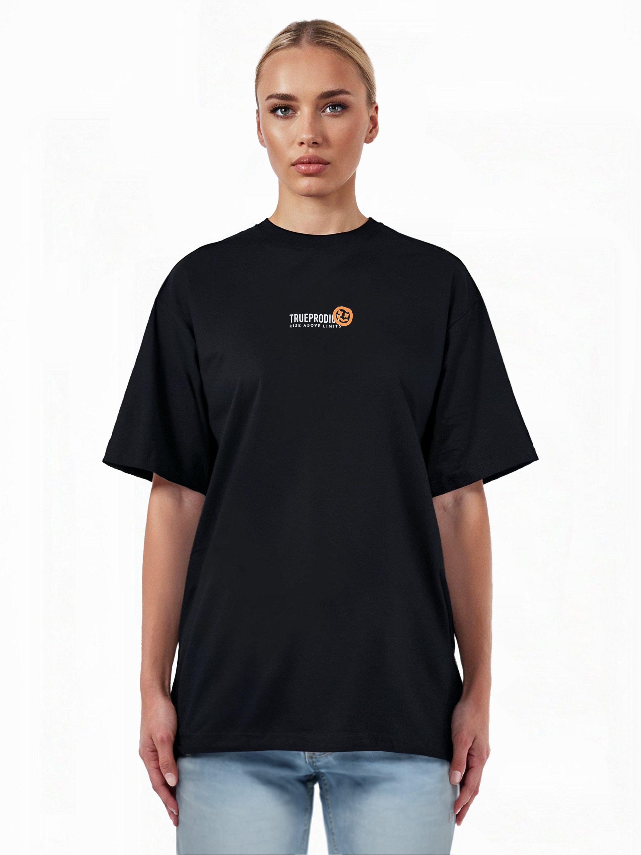 trueprodigy Oversize-Shirt "Juniper F Logo Print Oversized Rundhals"
