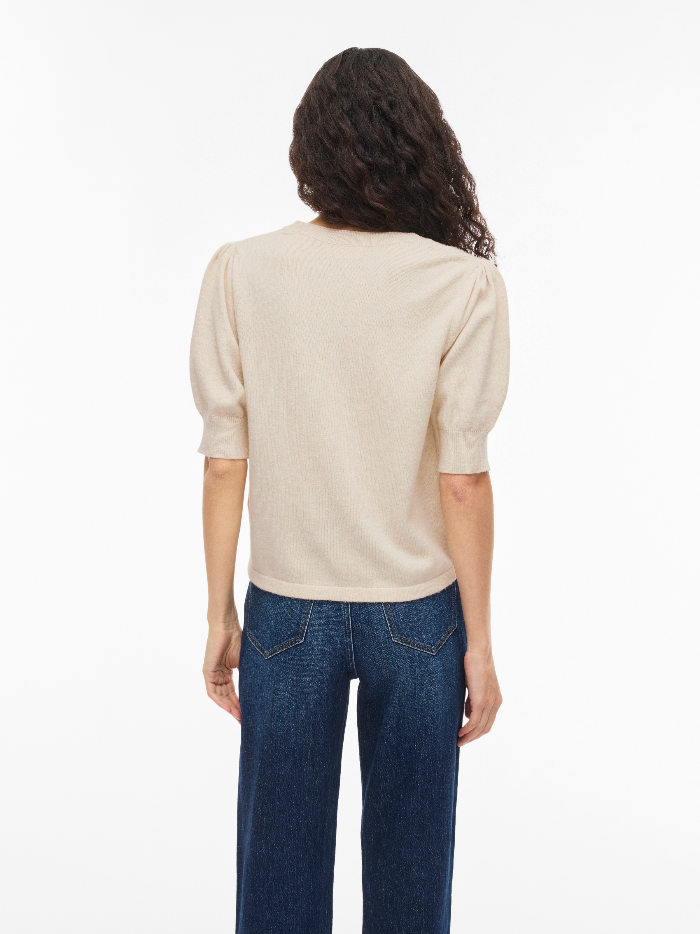 Thumbnail - Vila Strickpullover "VIRIL 2/4 SLEEVE O-NECK KNIT TOP - NOOS"