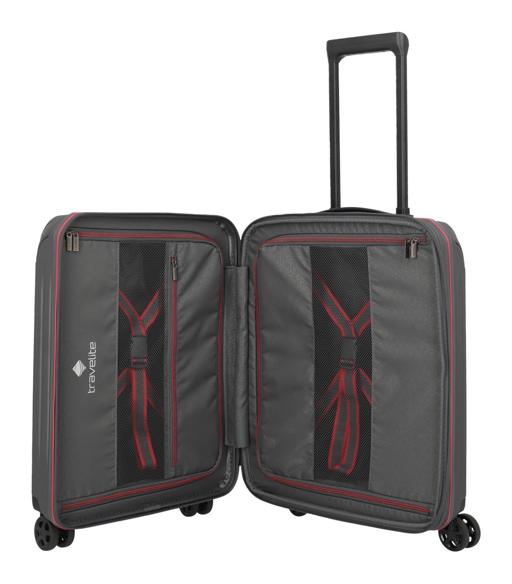 travelite Trolleyset »DYNAMIIC S+/M/L, verschiedene Farben«, (Set, 3 tlg., S+/M/L), Hartschalen-Koffer ABS Volumenerweiterung
