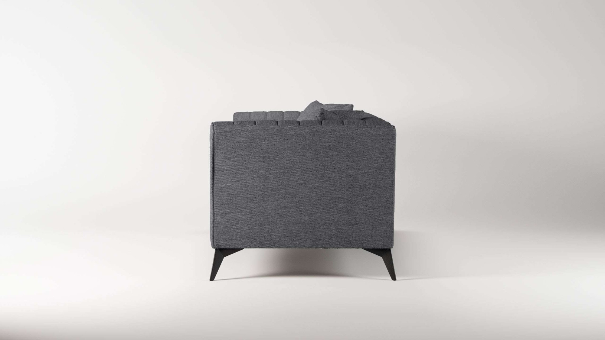 Places of Style 3-Sitzer »MATTHEW elegantes Designsofa, Maße B/T/H: 201/86/74 cm«, feine Steppung im Rückenbereich, lose Sitzkissen, incl. Zierkissen