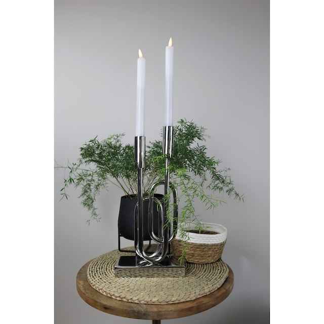AM Design Kerzenständer »aus Edelstahl«, (1 St.), Stabkerzenhalter, 2  -flammig kaufen | BAUR
