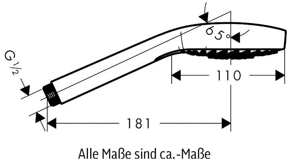 hansgrohe Handbrause »Croma Select E«, 11cm, Multi wassersparend 9 l/min Weiß/chrom