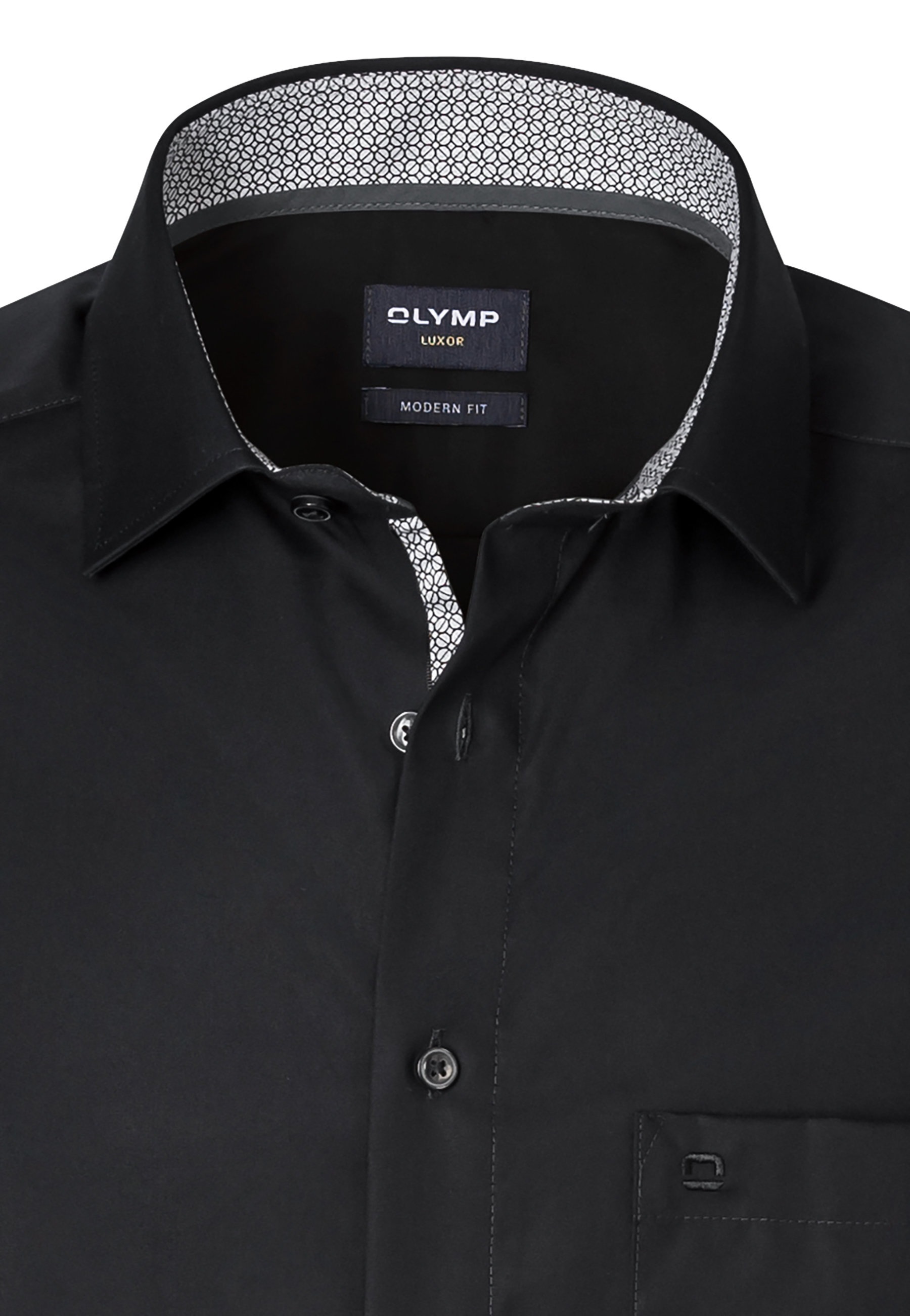 OLYMP Luxor Modern Fit Dress Shirt Black 3