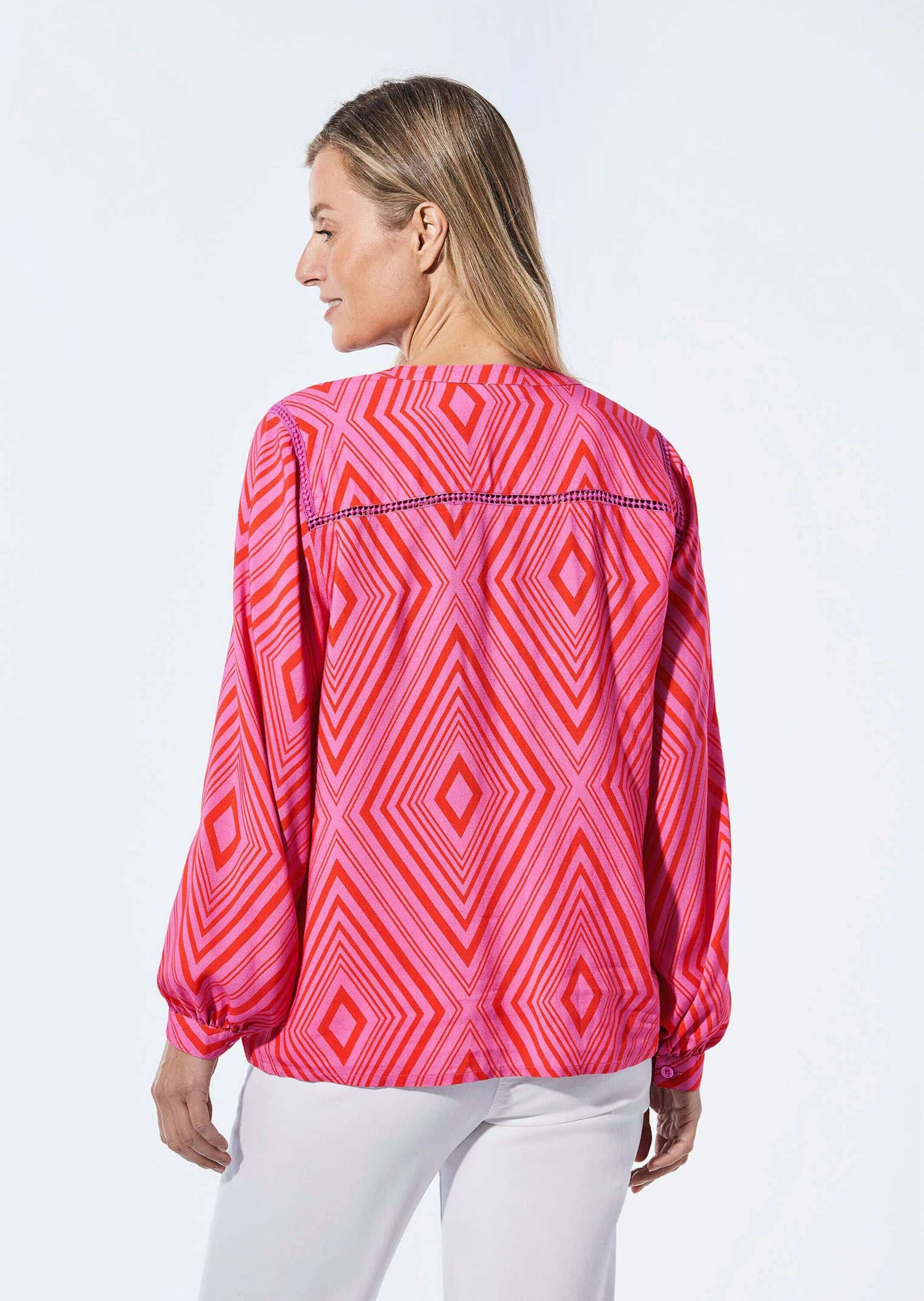 GOLDNER Kurzarmbluse »Bluse Bluse mit Tunika Ausschnitt«