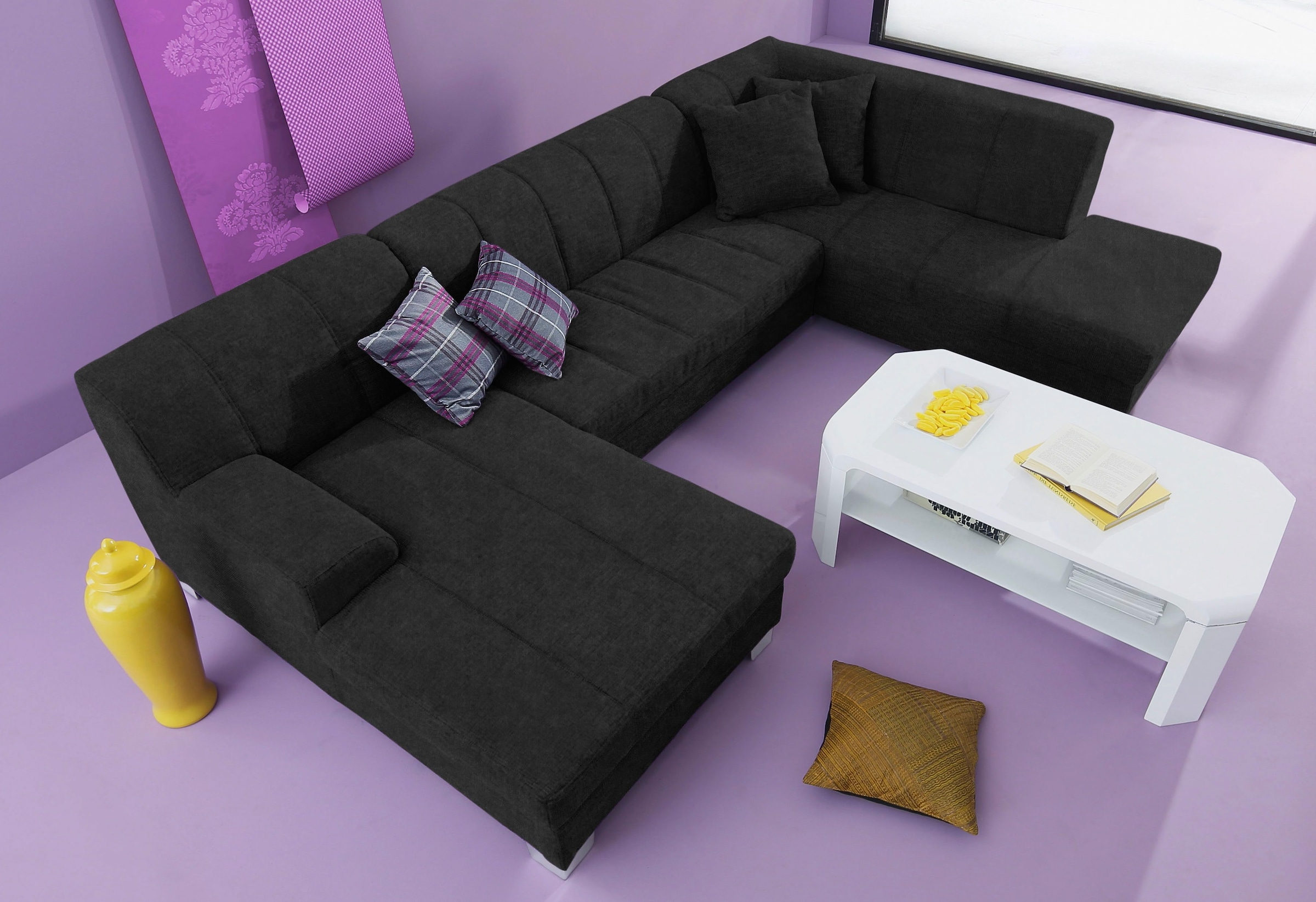 Home affaire Wohnlandschaft "Anzio, modern und gemütlich, niedrige Armlehne günstig online kaufen