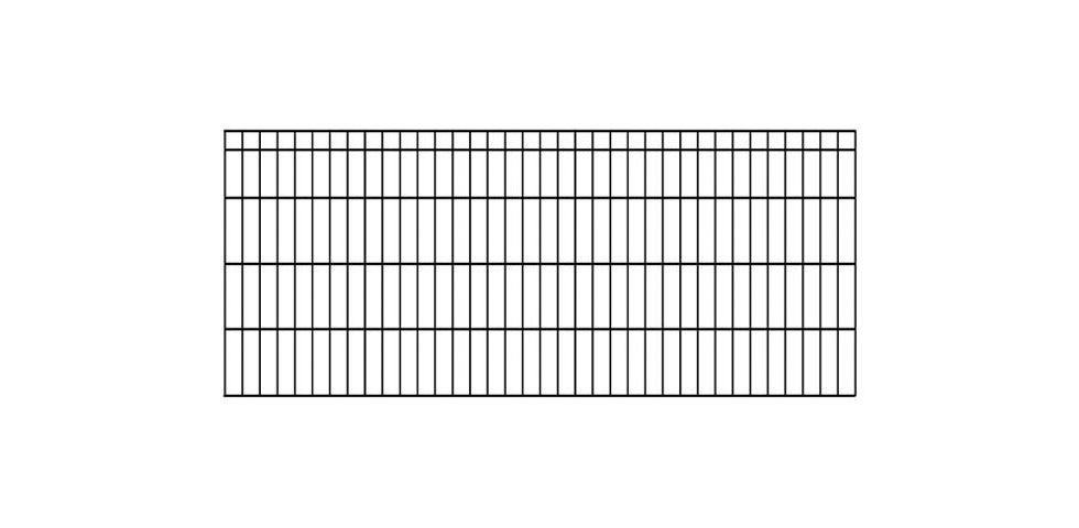 KRAUS Doppelstabmattenzaun »Dino-Pro DS-Z42«, anthrazit, 80 cm hoch, 2 m Verlängerungsmatte, 1 Pfosten