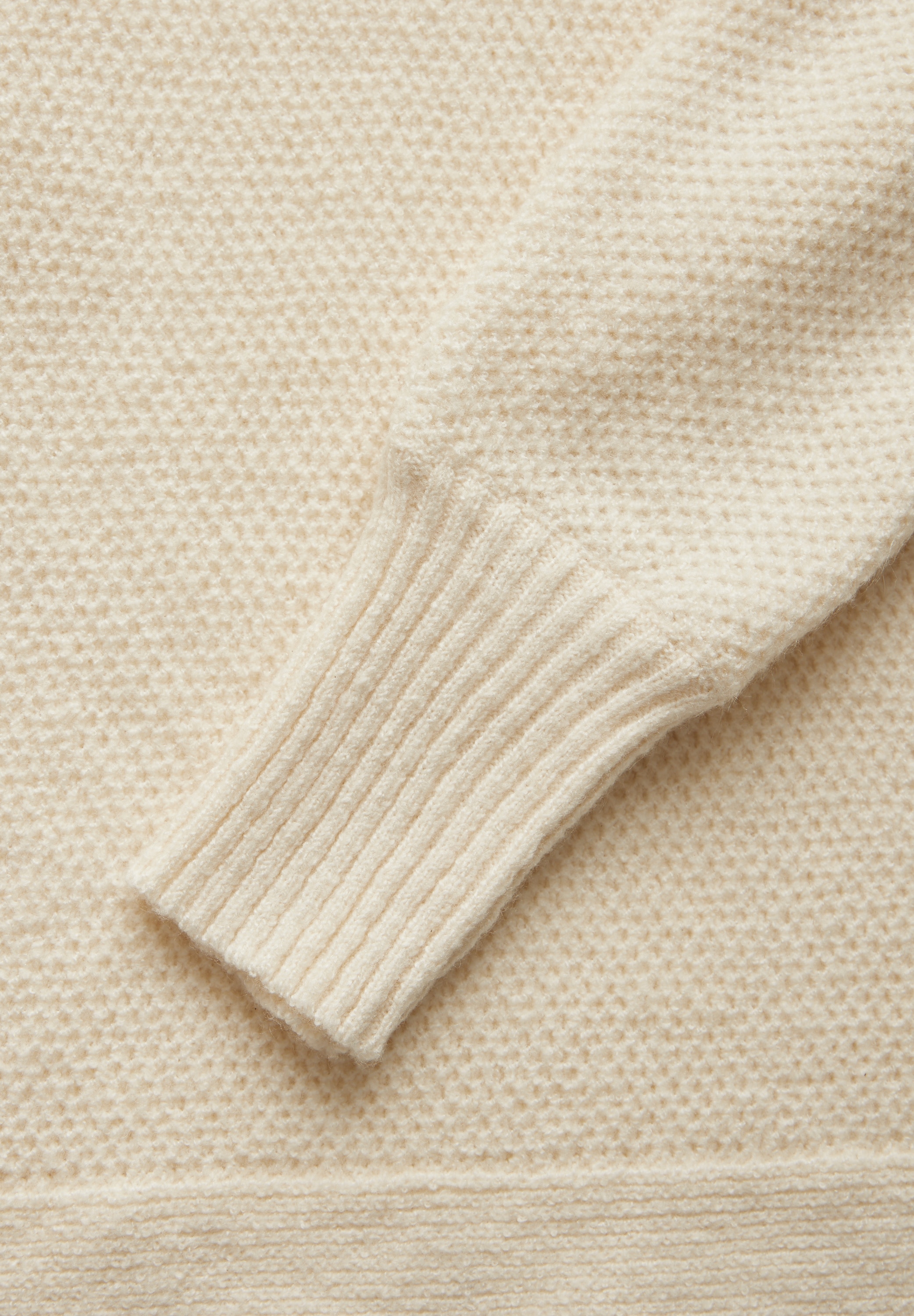 STREET ONE Strickpullover, mit Materialmix
