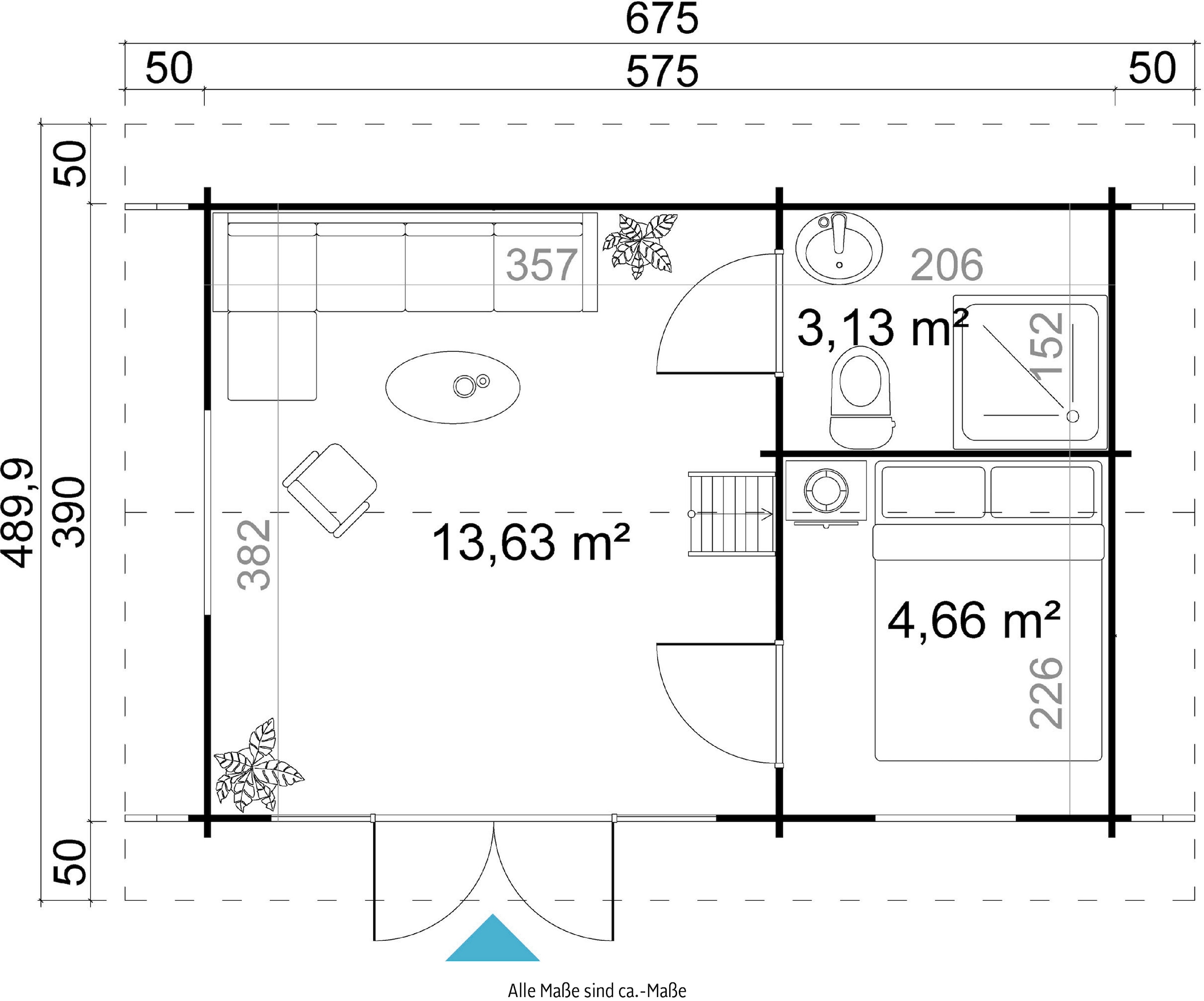 LASITA MAJA Gartenhaus »CAROLINE«, (Set, inkl. Fußbodenbretter zum Verlegen)