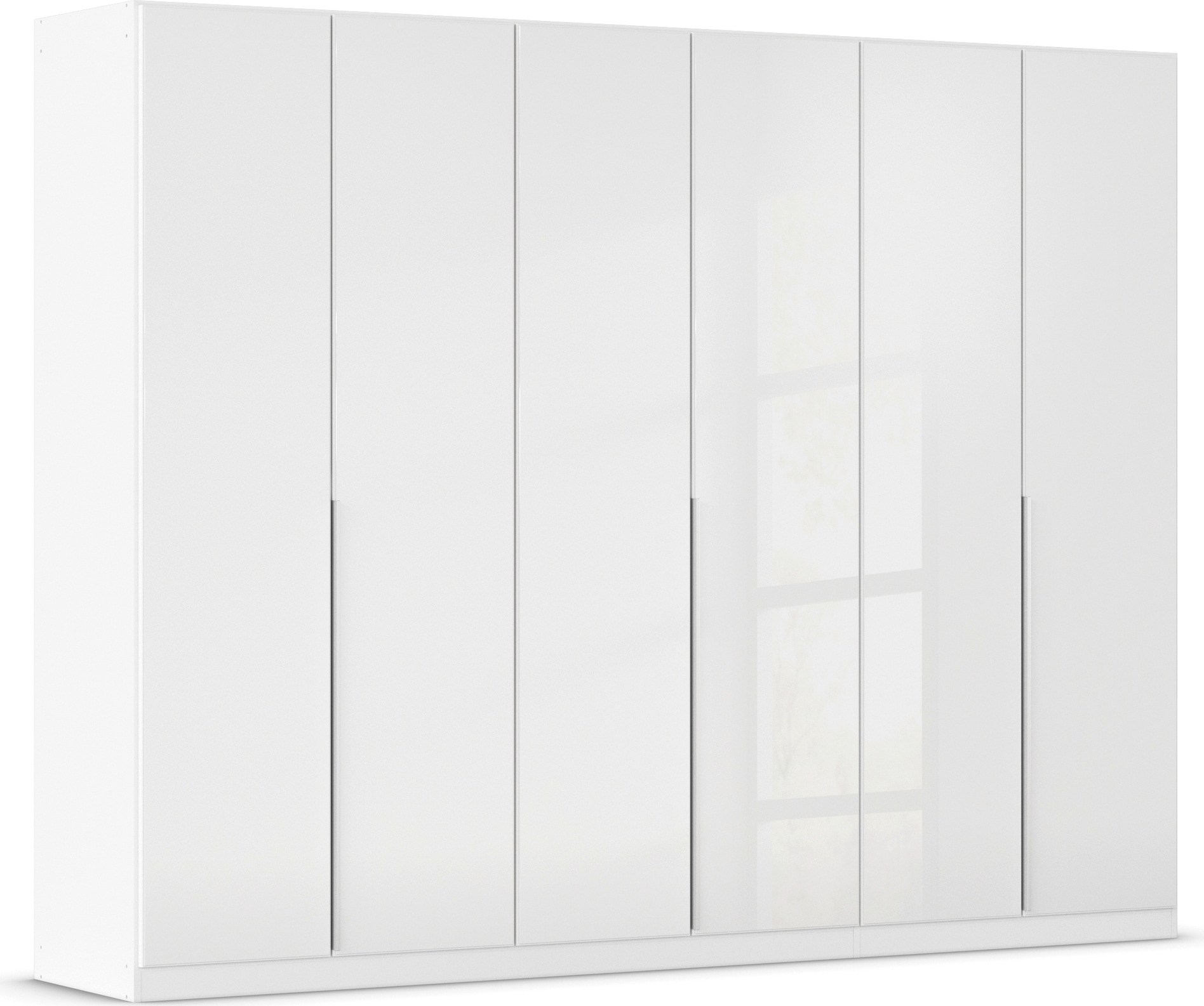 OTTO home Drehtürenschrank "Kleiderschrank Kleiderschränke Schrank Garderobe AGORDO mit Glasfront" in zwei Griff-Farben, Breiten 91-405 cm, durchdachte Innenausstattung, in 8 Breiten und 2 Höhen MADE IN GERMANY
