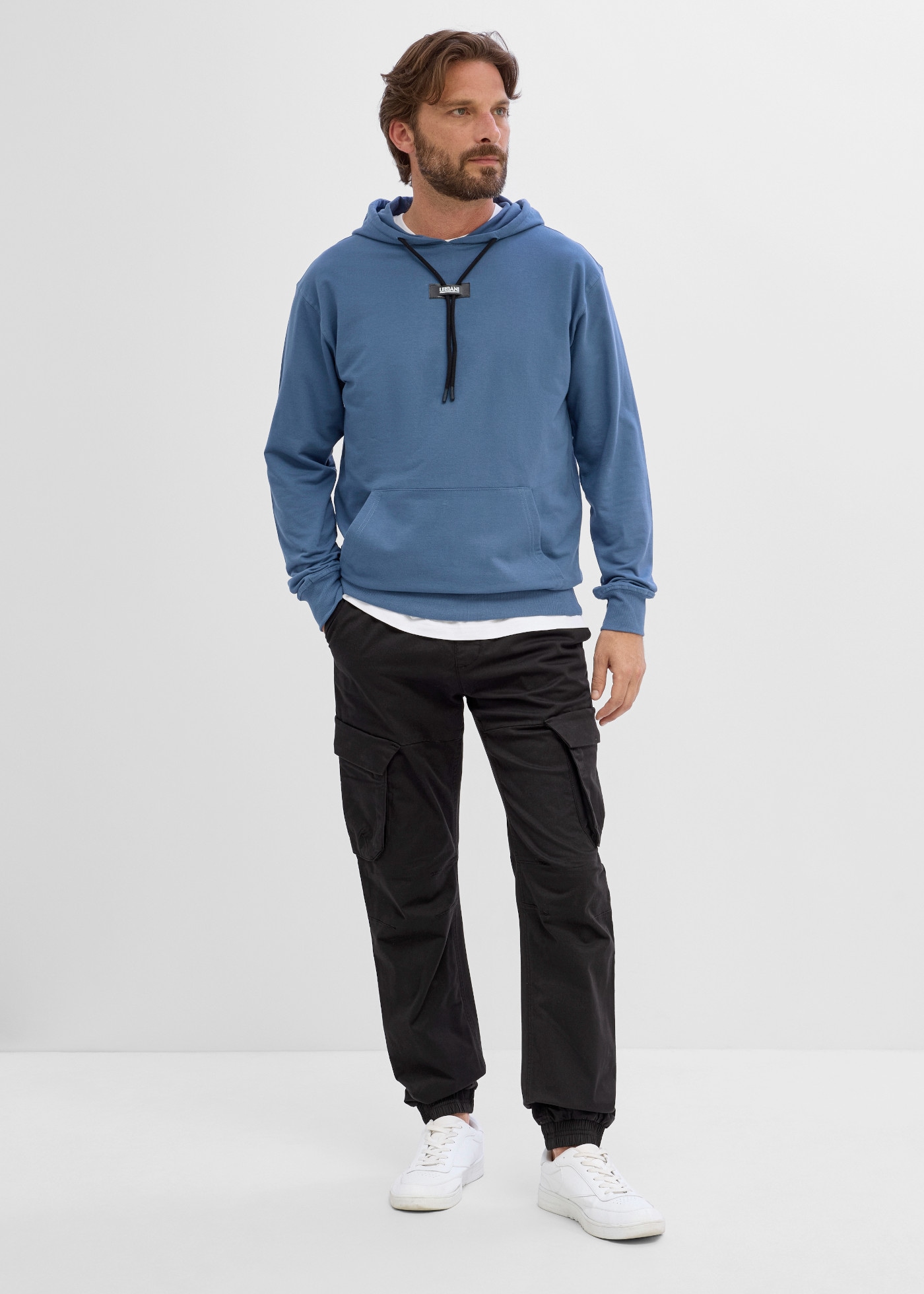 bonprix Cargohose  mit Komfort-Bund, in Schlupfform, aus Baumwolle und Elasthan