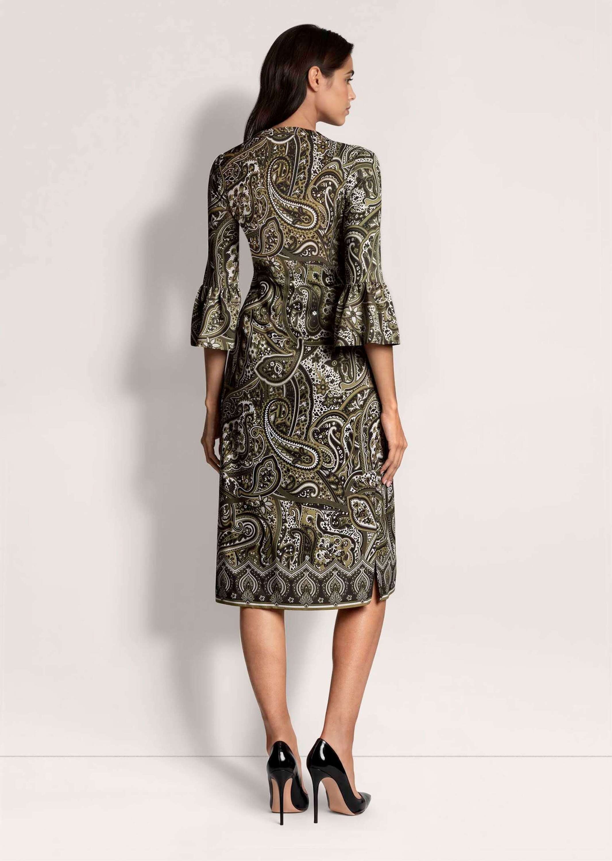 MADELEINE Midikleid »Kleid Paisley-Kleid mit Volantärmeln« Ohne Tasche