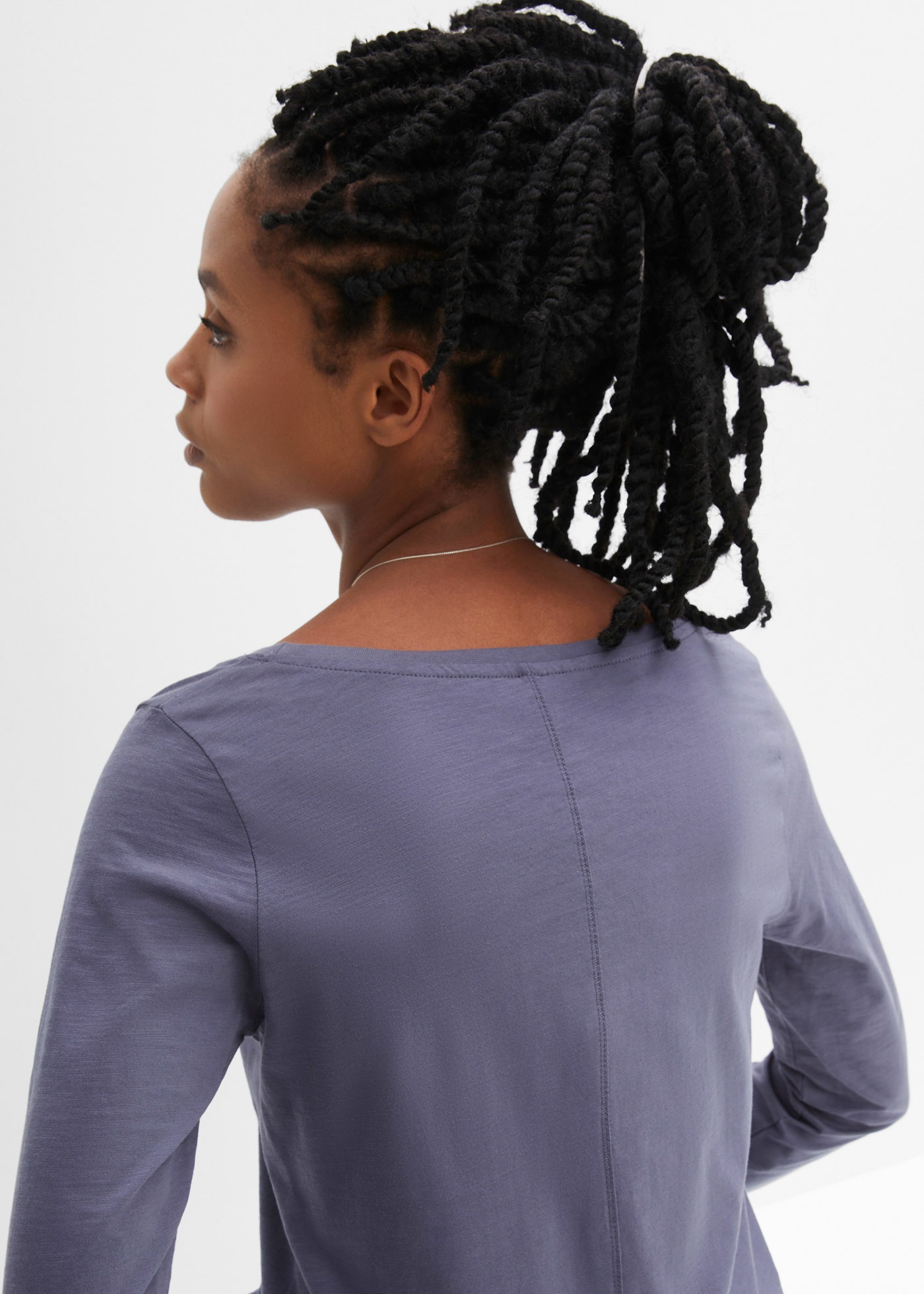 Thumbnail - bonprix Langarmshirt "Langarmshirt aus reiner Baumwolle" lockere Passform, aus reiner Baumwolle, mit abgerundetem Saum