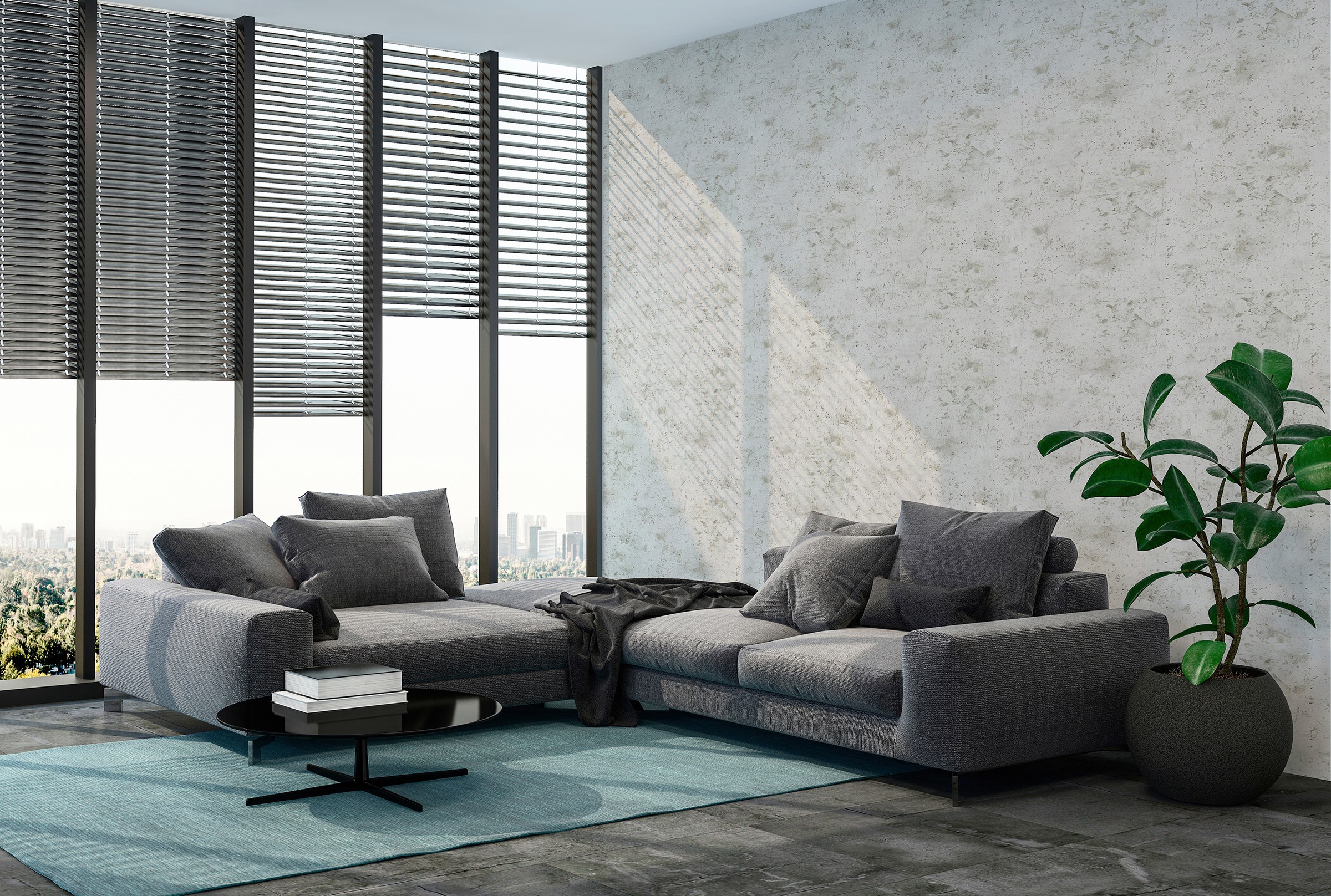 living walls Vliestapete »New Walls Loft Living in Vintage Beton Optik«, uni-einfarbig-unifarben, Uni Tapete einfarbig Tapeten Wohnzimmer Schlafzimmer Küche modern Büro