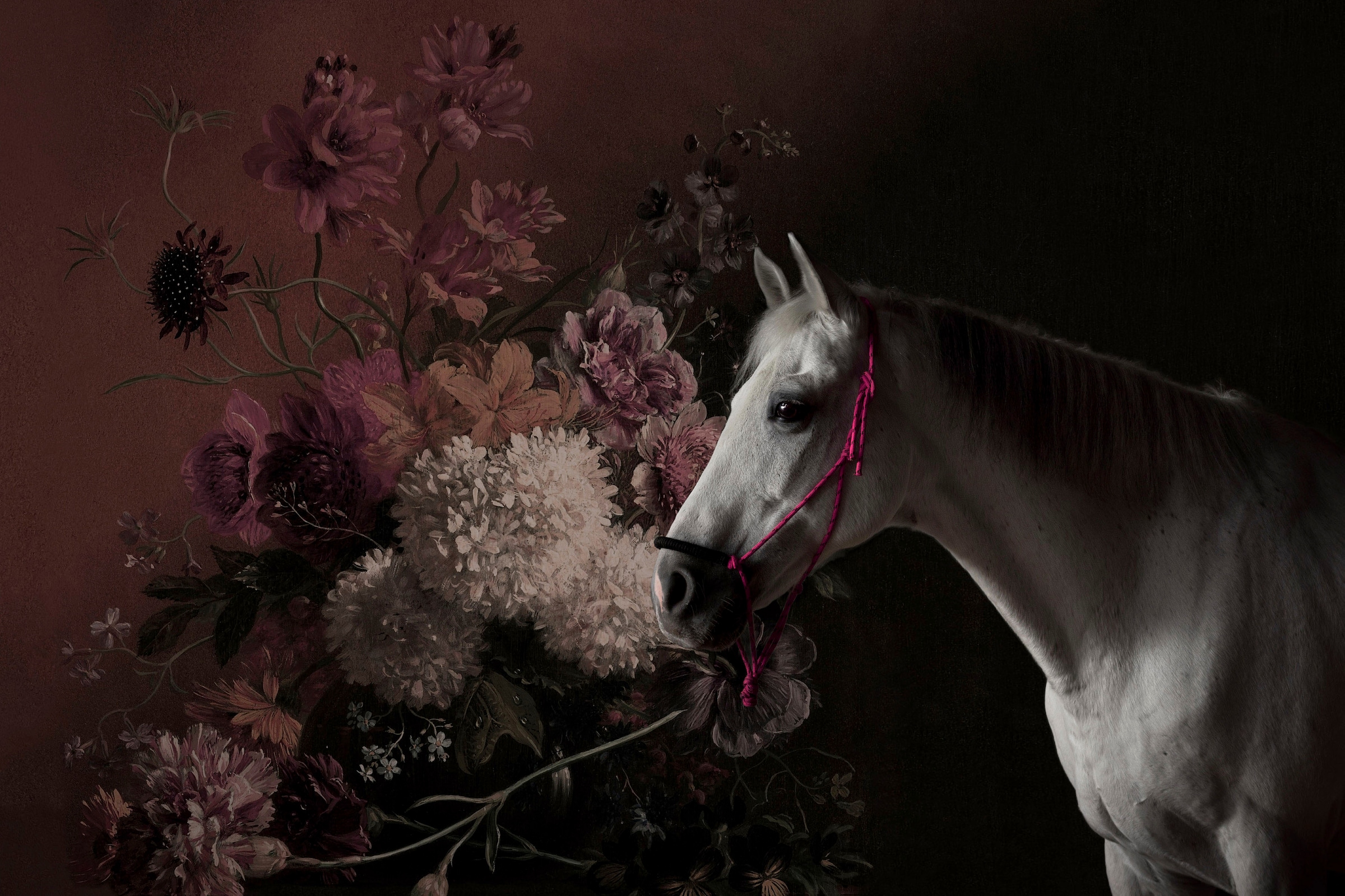 A.S. Création Leinwandbild »horses«, Kunst-Tiere-Kinder, (1 St.), Keilrahmen Bild Blumen Floral Pferd Leinwand-Bild Wohnzimmer modern