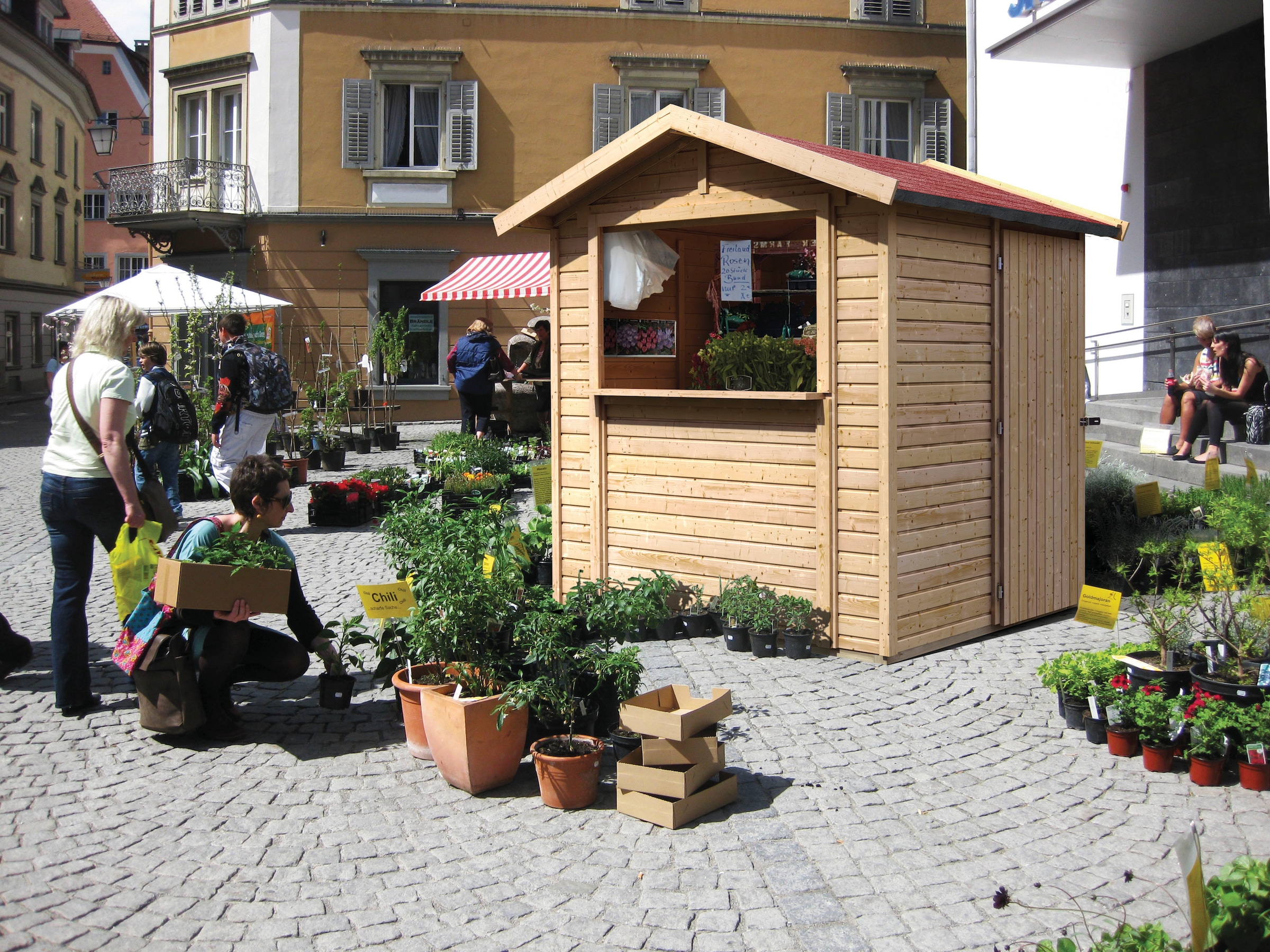 Karibu Gartenhaus "Verkaufshaus 1 naturbelassen", aus hochwertiger nordisch günstig online kaufen