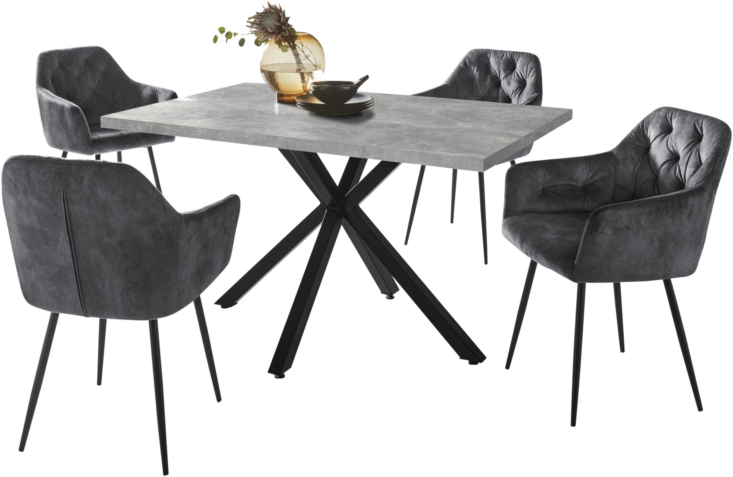 HELA Essgruppe "CLEO Tischgruppe Bestseller", (Set, 5 tlg., 1 Tisch / 4 Stü günstig online kaufen