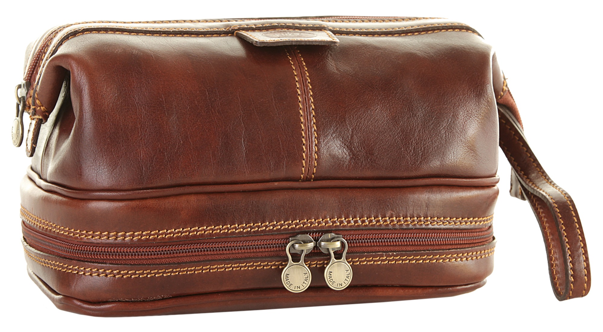 Piké Kulturbeutel echt Leder, Made in Italy günstig online kaufen