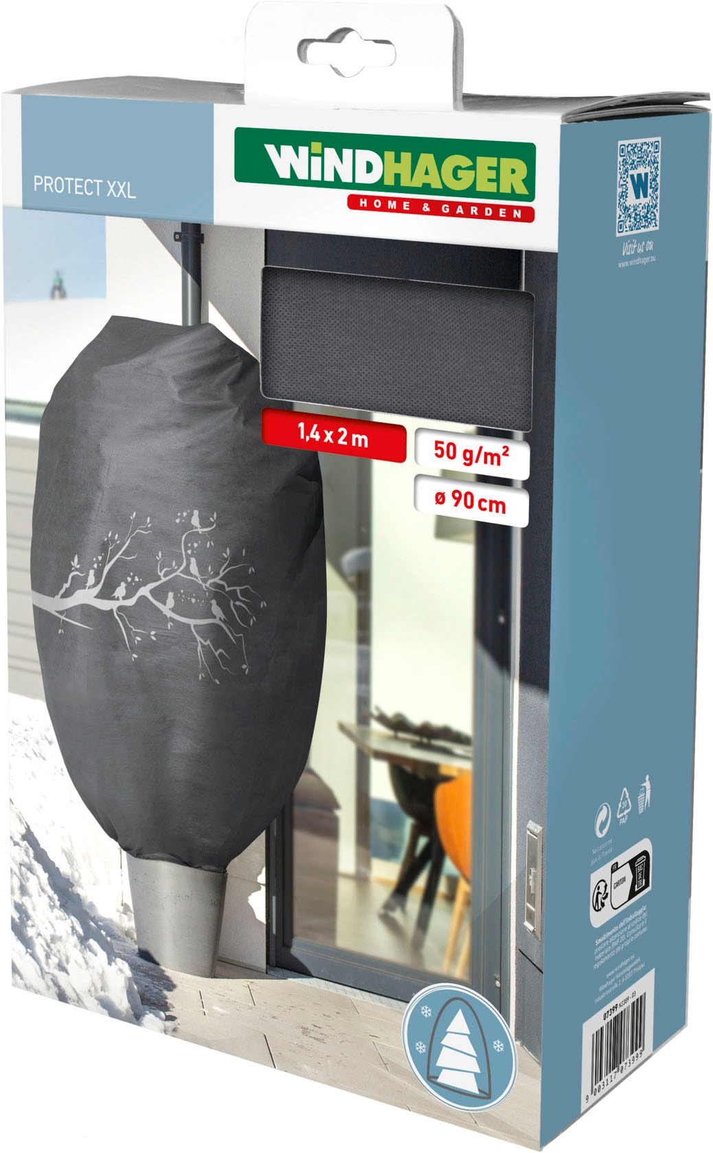 Windhager Winterschutzvlies »Winterschutz für Pflanzen, Vlieshaube, Frostschutz und Kälteschutz« licht-, wasser- und luftdurchlässig, 3x1,5 m, Stärke 30 g/m2