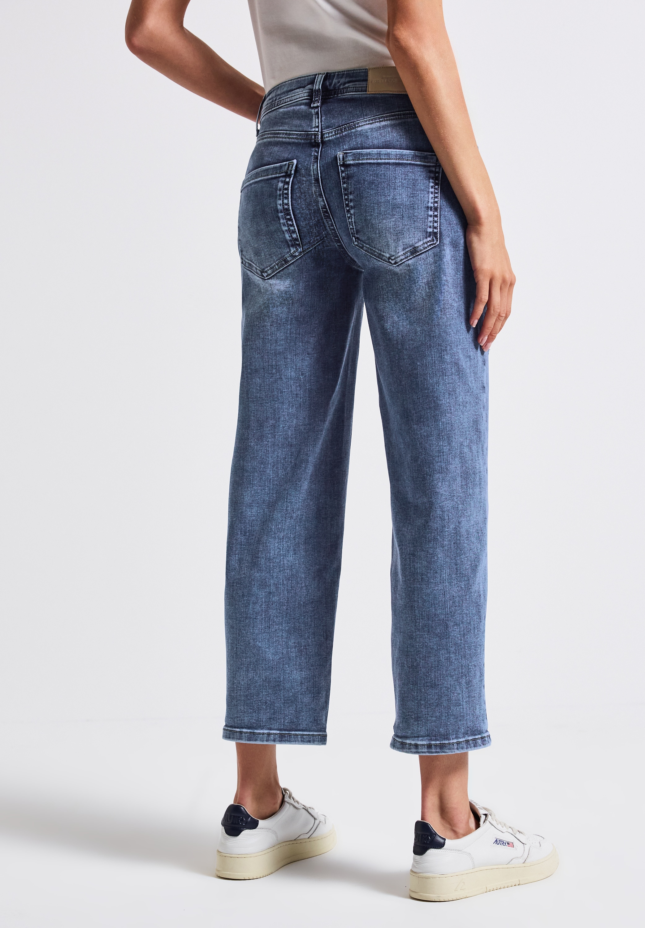 STREET ONE Straight-Jeans »Style Straight Leg«, Destroyed Jeans