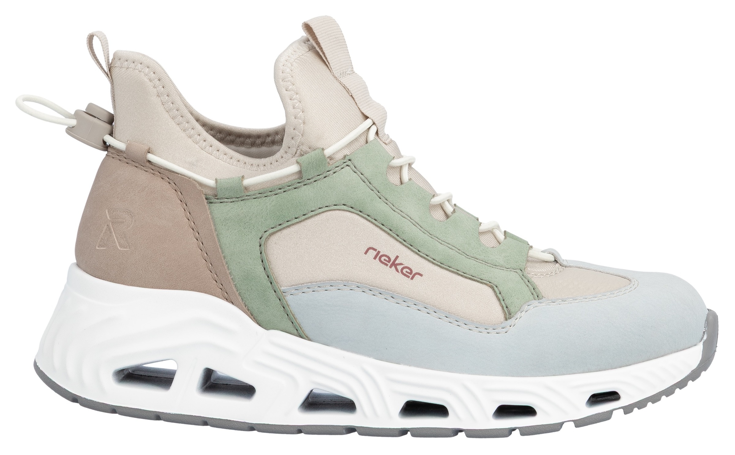 RIEKER Sport Slip-On Sneaker  High Top Sneaker, Schlupfschuh mit Schnellverschluss hinten