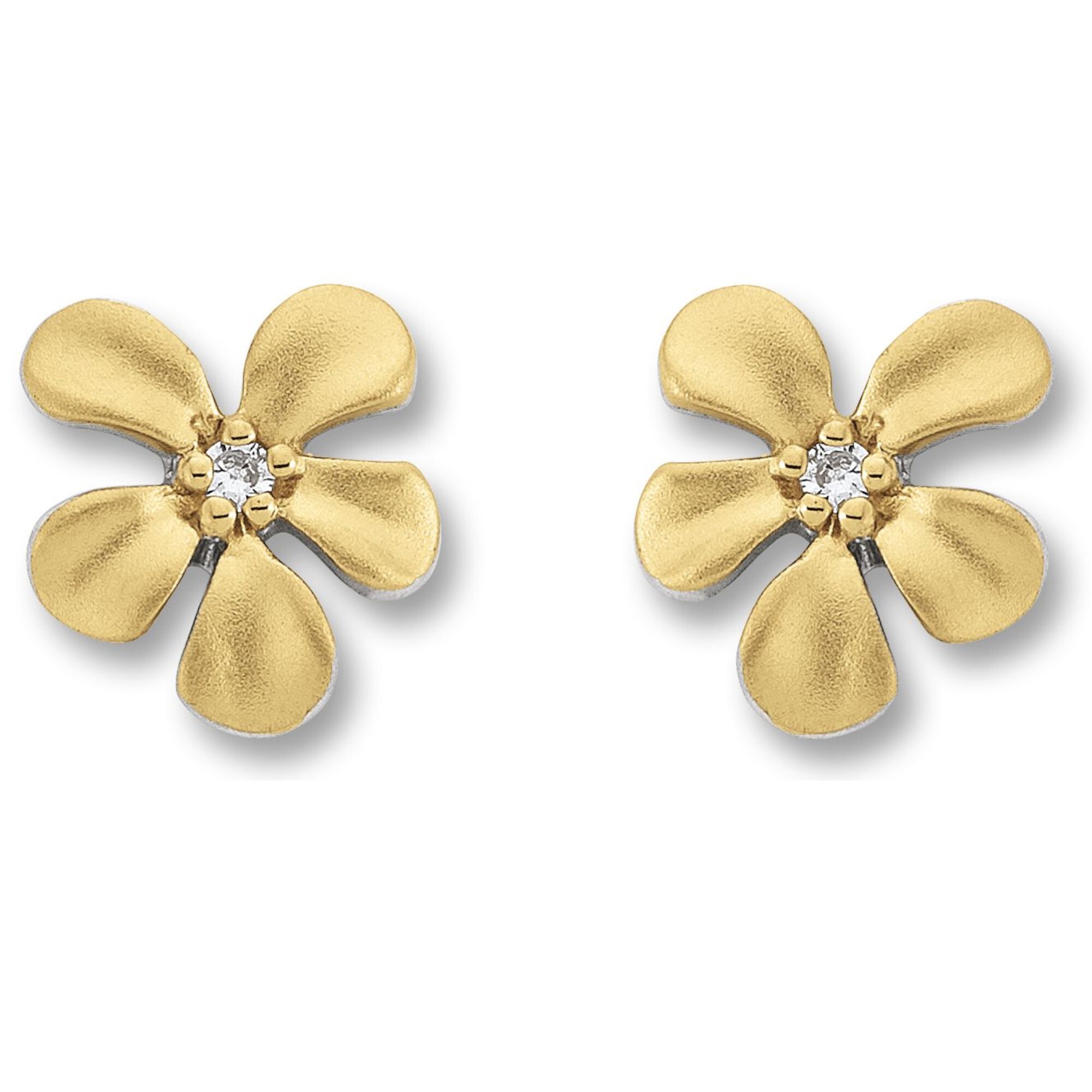 Paar Ohrhänger ONE ELEMENT "Zirkonia Blume Ohrringe Ohrstecker aus 925 Silber", silber, Ohrringe, Mädchen, Kinder, Silber 925 (Sterlingsilber), Kleines Statement – persönlich, stilvoll, alltagstauglich