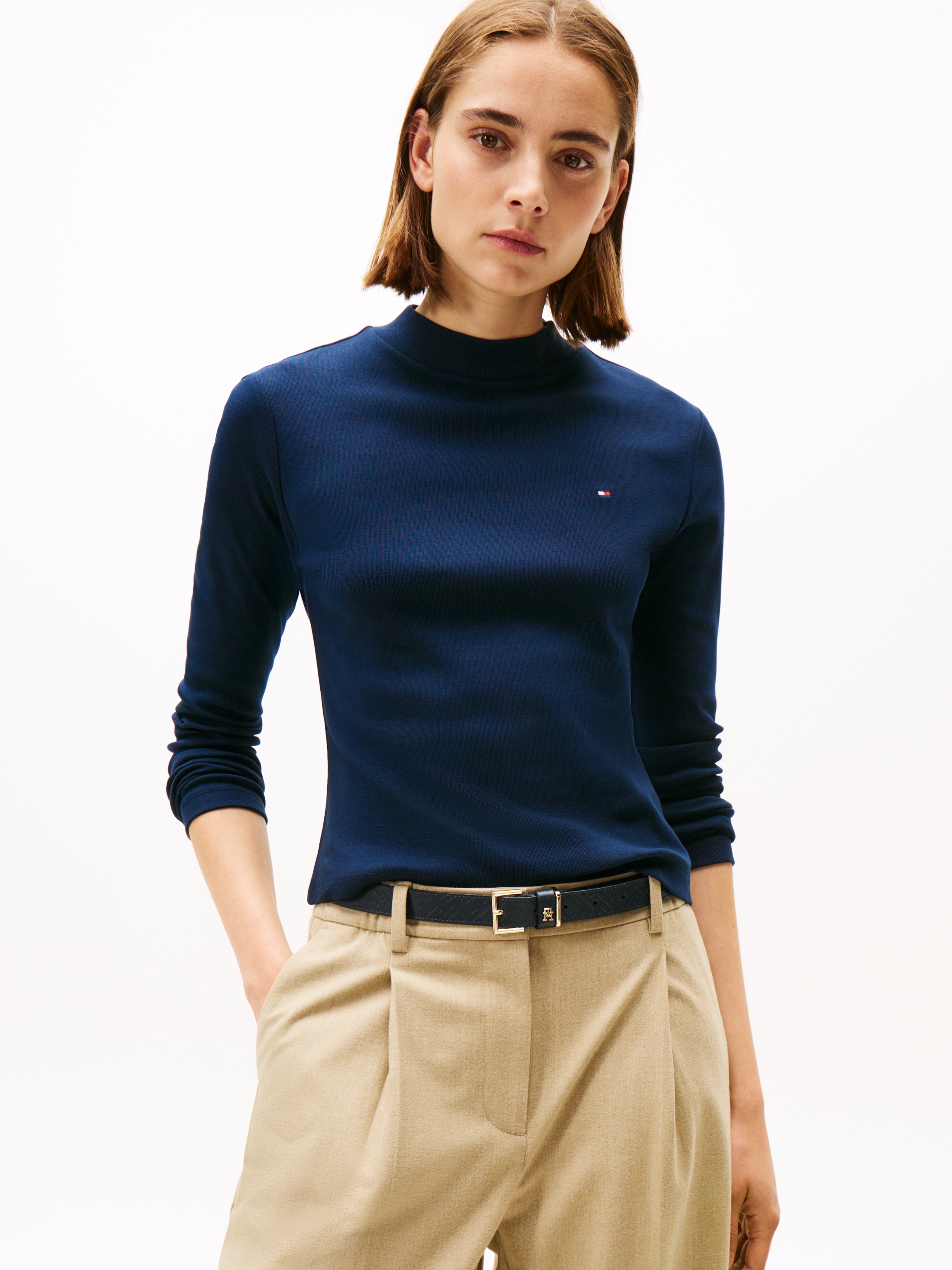 Tommy Hilfiger Langarmshirt "SLIM CODY MOCK-NK LS" günstig online kaufen