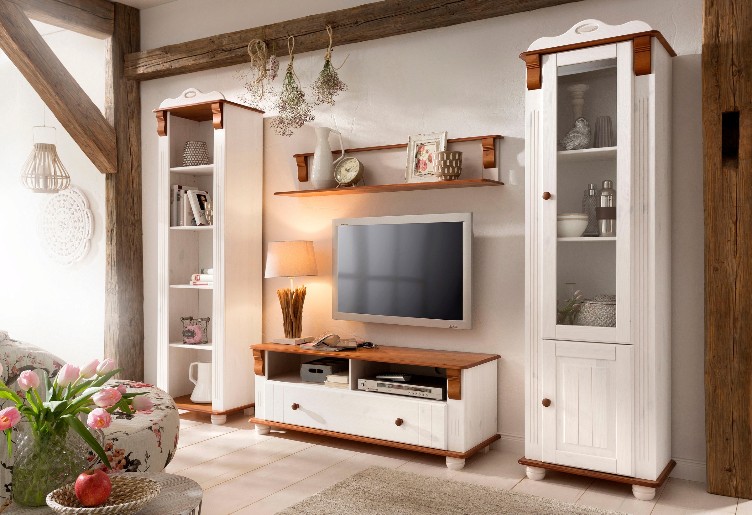 OTTO home TV-Board "Adele" Breite 120 cm, mit Schublade, aus massiver Kiefe günstig online kaufen