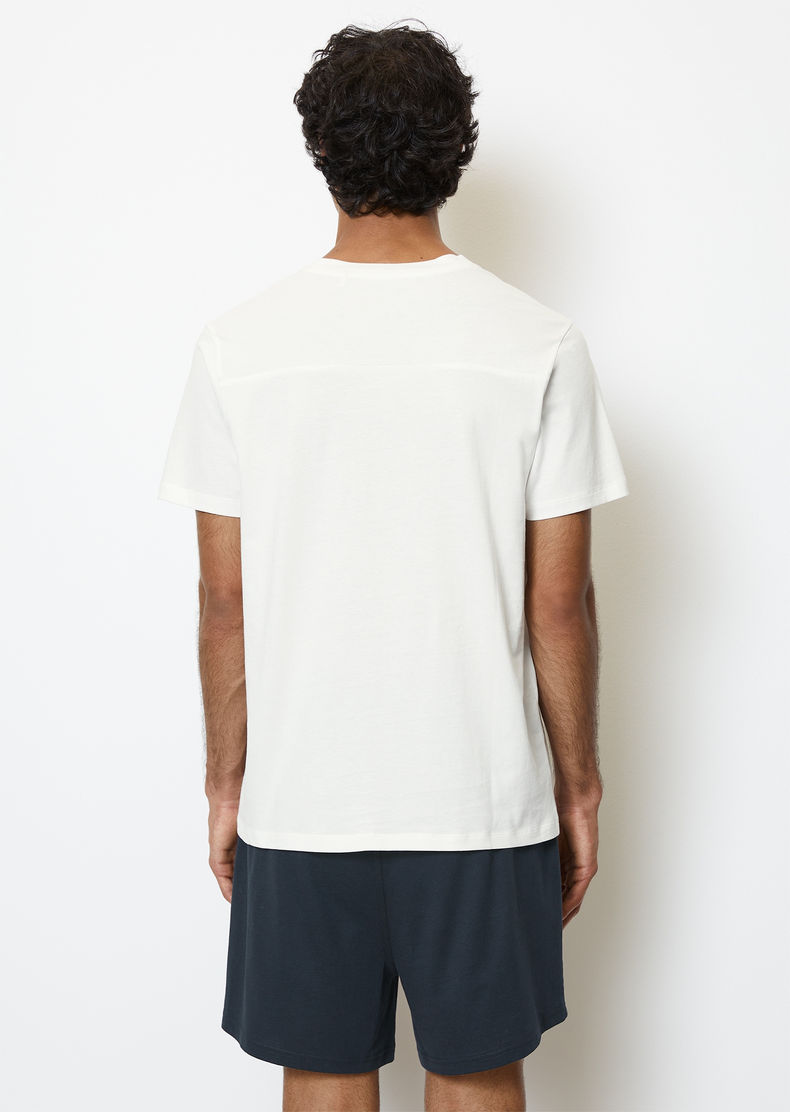 Marc O'Polo Shorty, (2 tlg.), Kurzarm, Shorts, Rundhalsausschnitt, Baumwolle