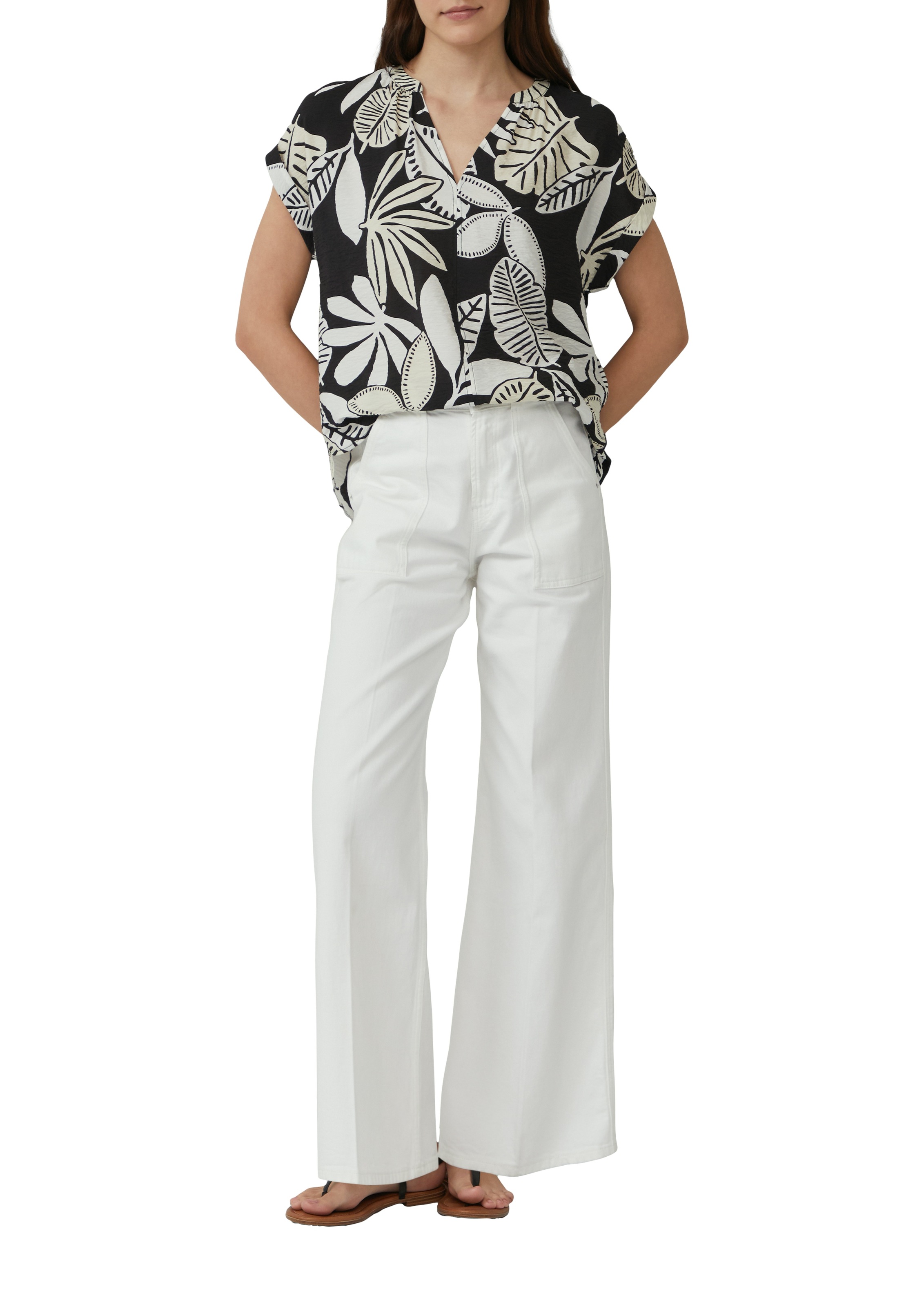s.Oliver Druckbluse, mit Raff-Details günstig online kaufen