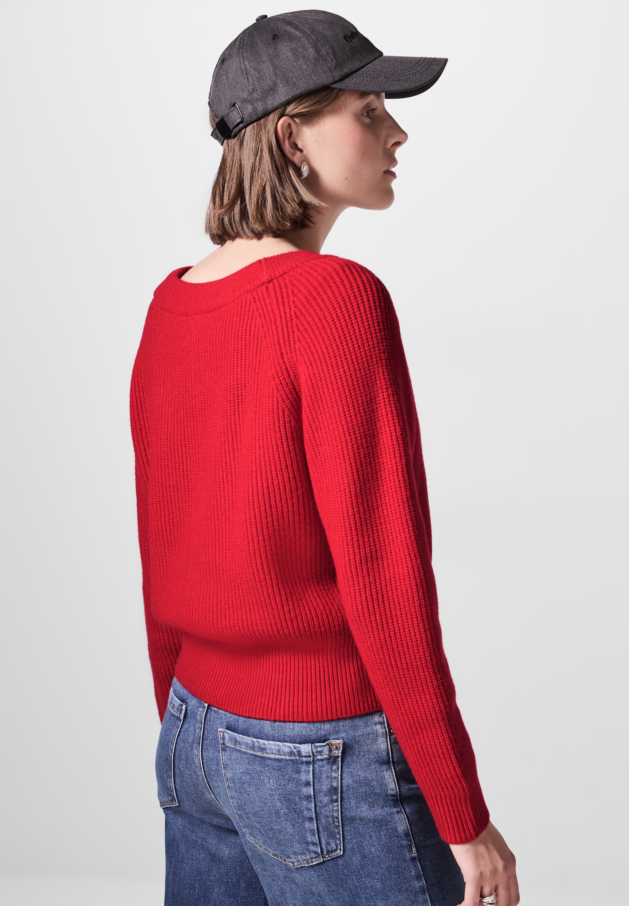 STREET ONE STUDIO Strickpullover, mit U-Boot-Ausschnitt