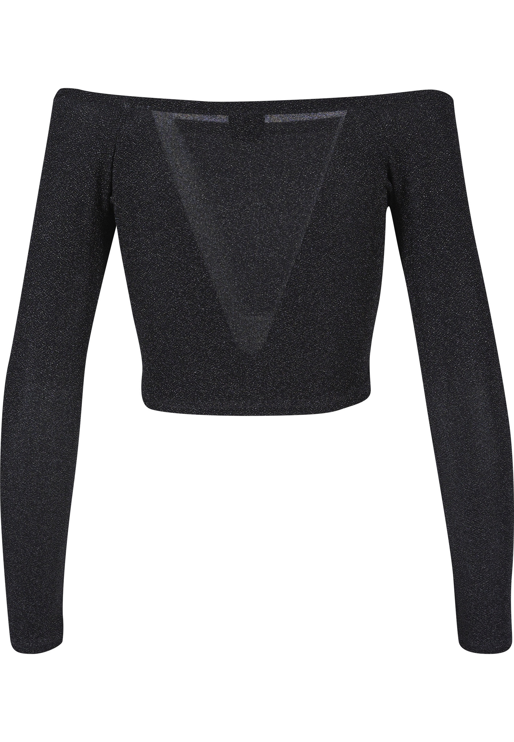 URBAN CLASSICS Longsleeve »Urban Classics Damen Ladies Off Shoulder Glitter Longsleeve« 1
