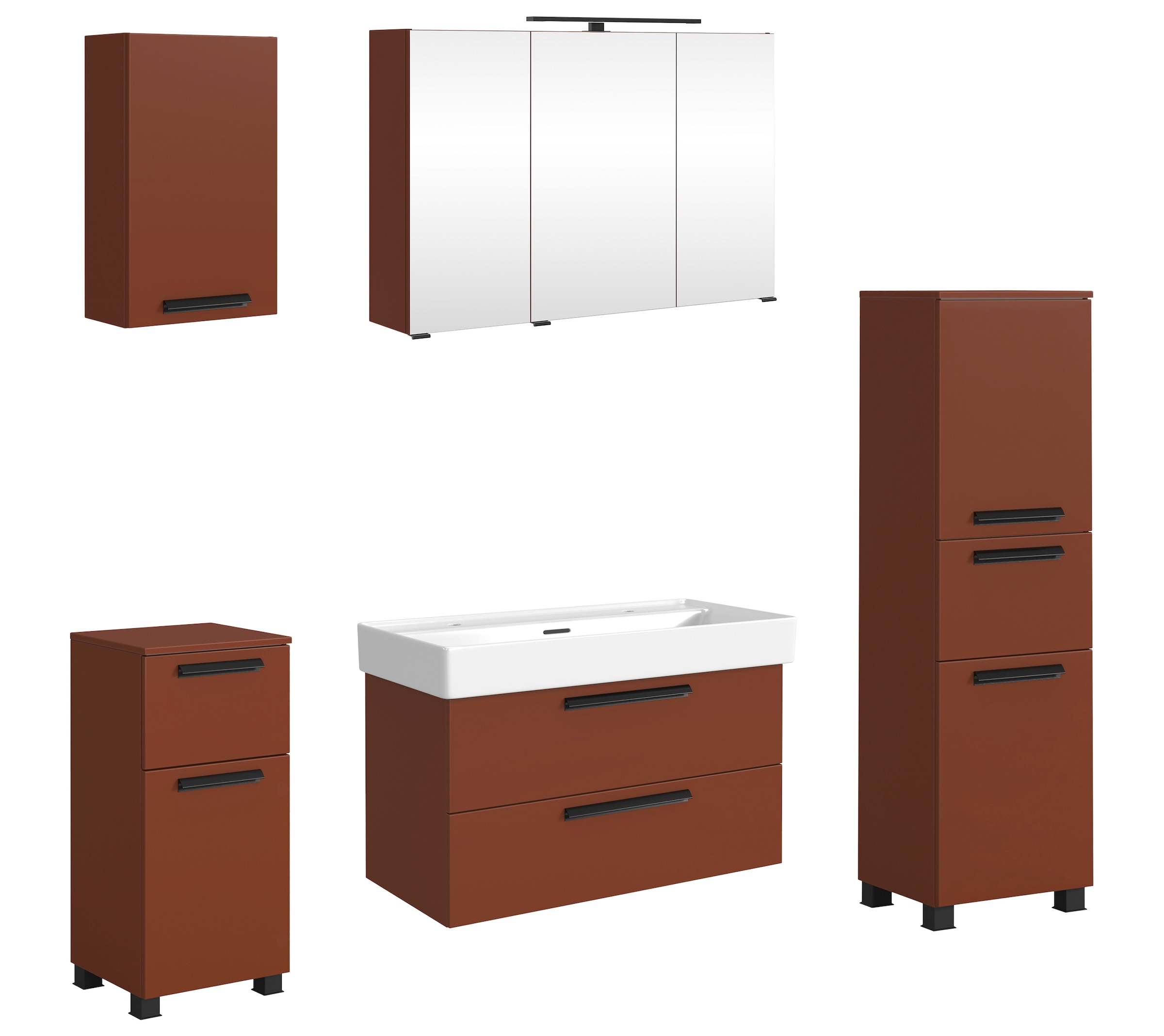 welltime Badmöbel-Set "SALVADA, 5tlg-Set, gedämpfte Scharniere, Softclose, günstig online kaufen