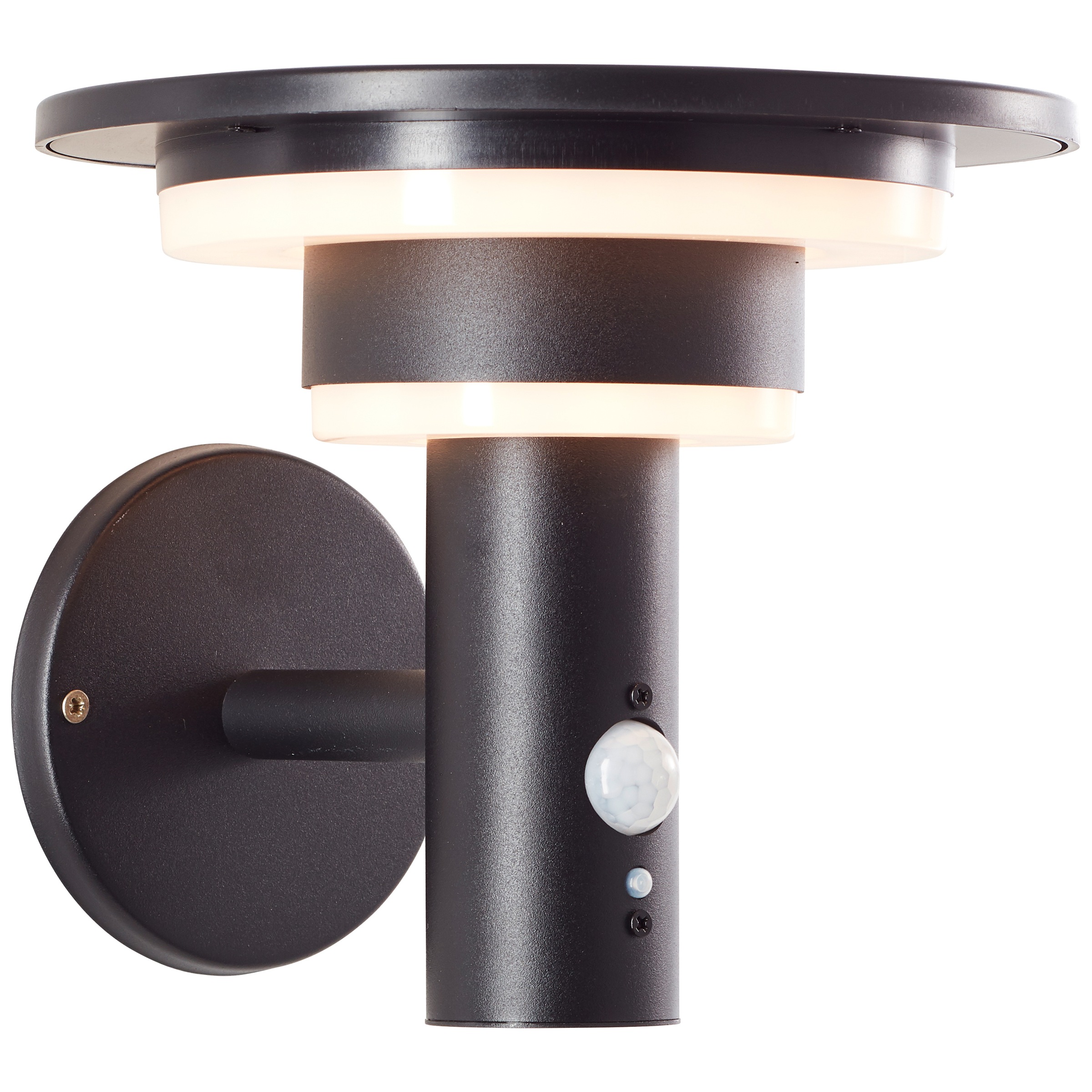 Brilliant LED Außen-Wandleuchte »Garvina«, LED Außenwandleuchte, Solar, 430 lm, 3000 K, Edelstahl, schwarz