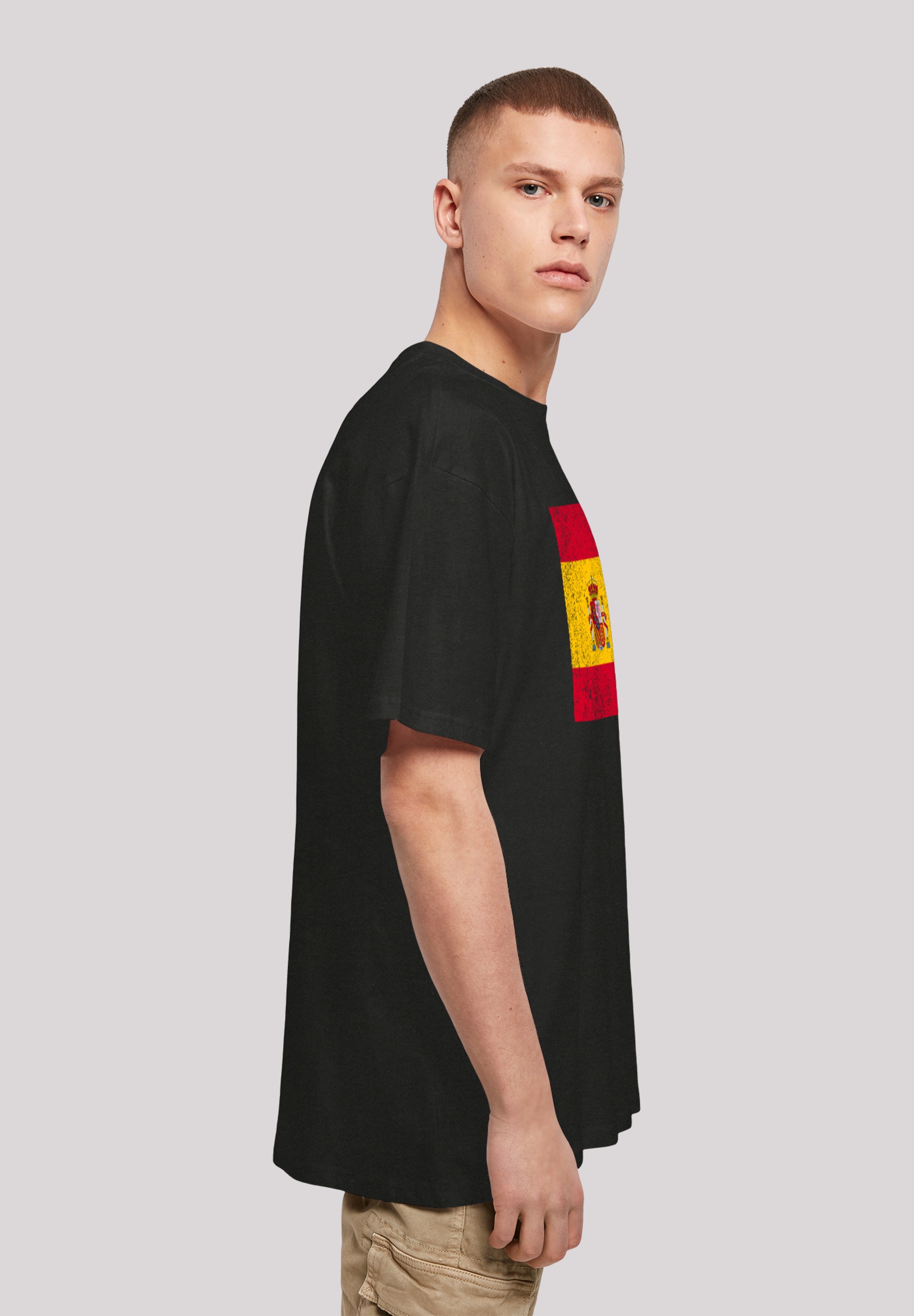 F4NT4STIC T-Shirt »Spain Spanien Flagge distressed«, Print