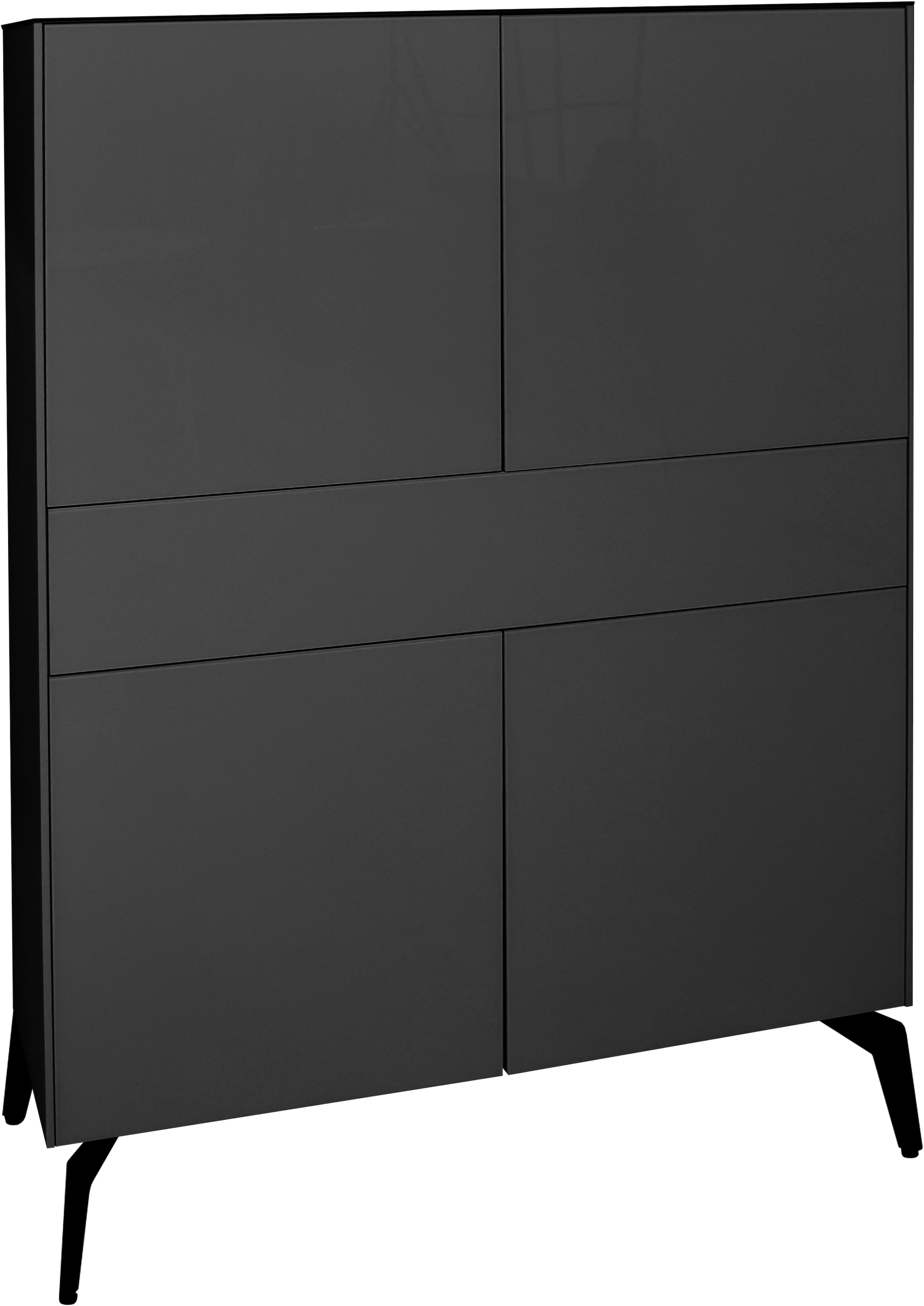 Mäusbacher "Imola" Mäusbacher Highboard, Breite 121 cm, mit Glasfront und Glasoberplatte