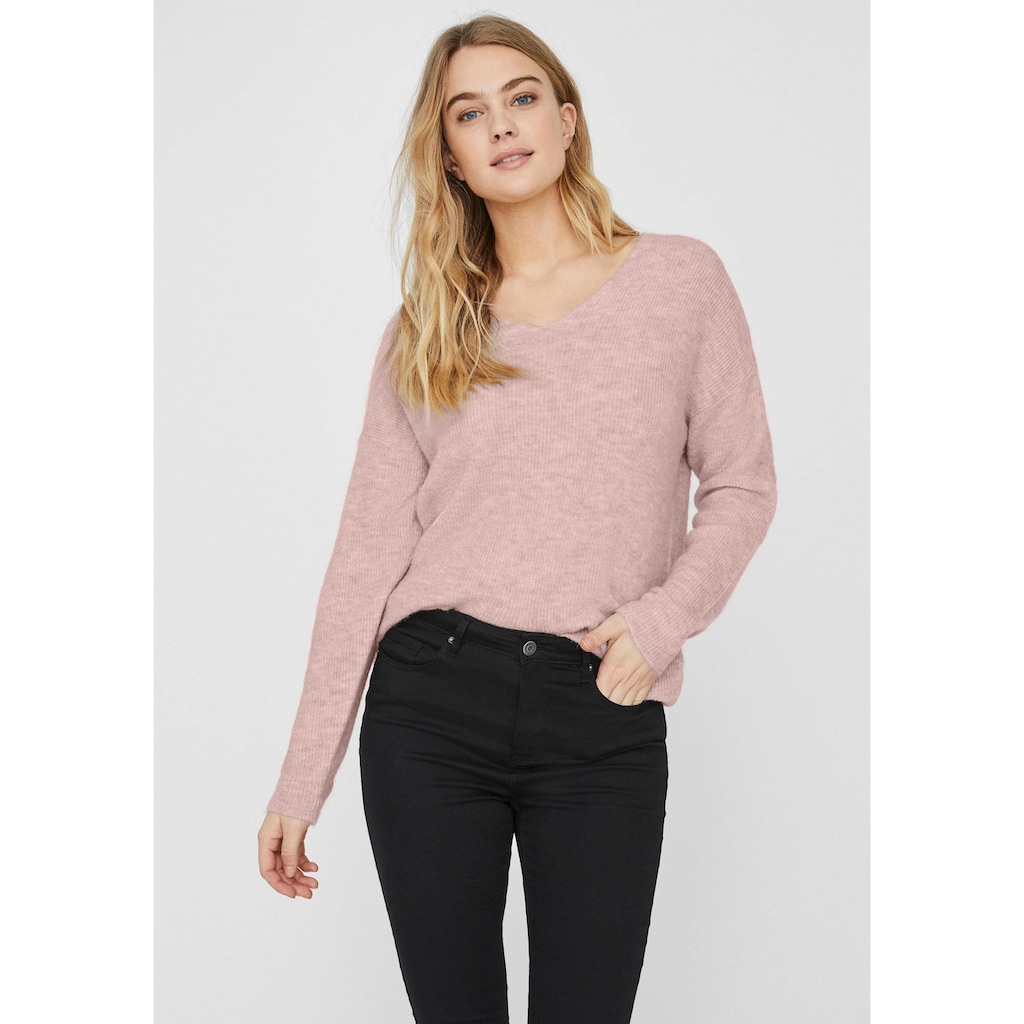 Vero Moda V-Ausschnitt-Pullover »VMCREWLEFILE LS V-NECK BLOUSE NOOS«