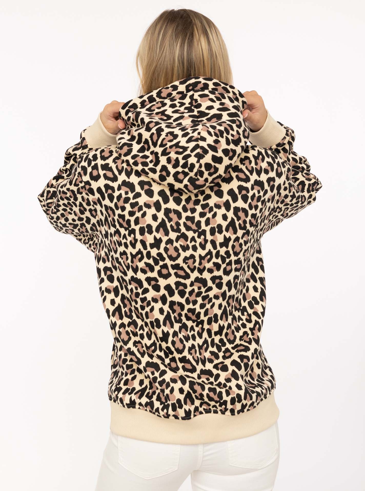 Zwillingsherz Hoodie ""Born to roar"", Leo Muster, pinker Schriftzug, Korde günstig online kaufen