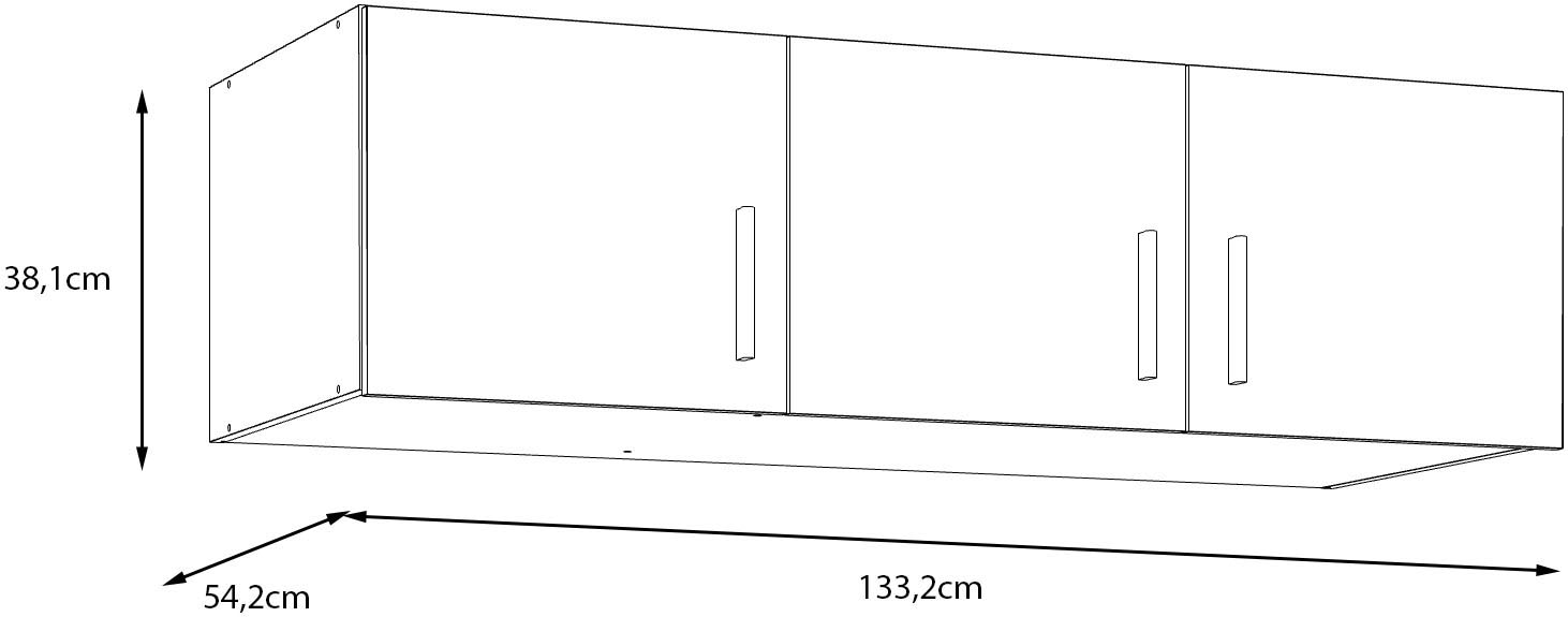 FORTE Schrankaufsatz, Schrankaufsatz, Stauraum, 3 Türen,Raumnutzung