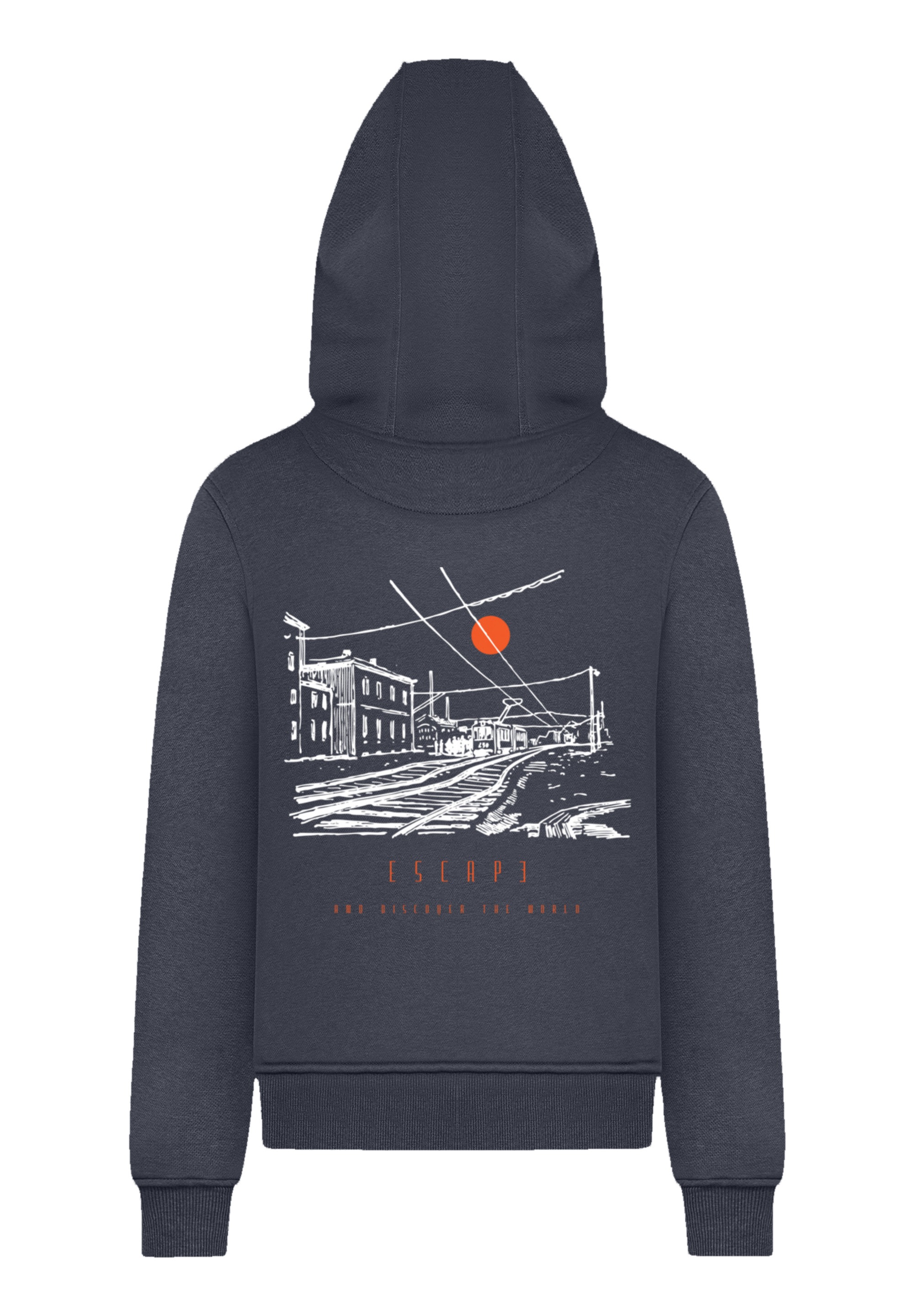 F4NT4STIC Kapuzenpullover "Escape Discover the World Town Train Station" Pr günstig online kaufen