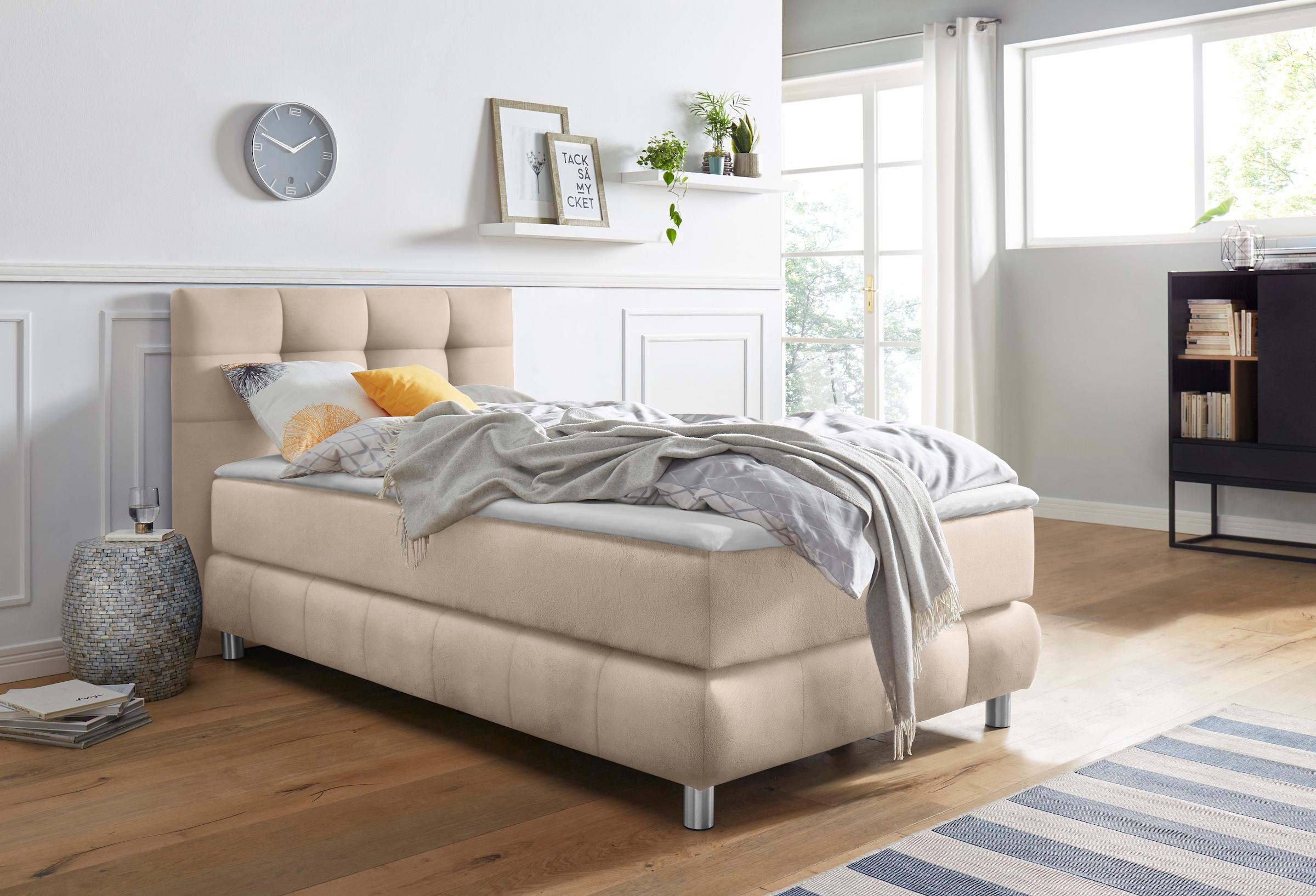 andas Boxspringbett "Salo", incl. Topper, 6 Breiten, 2 Härtegrade, TFK auch günstig online kaufen