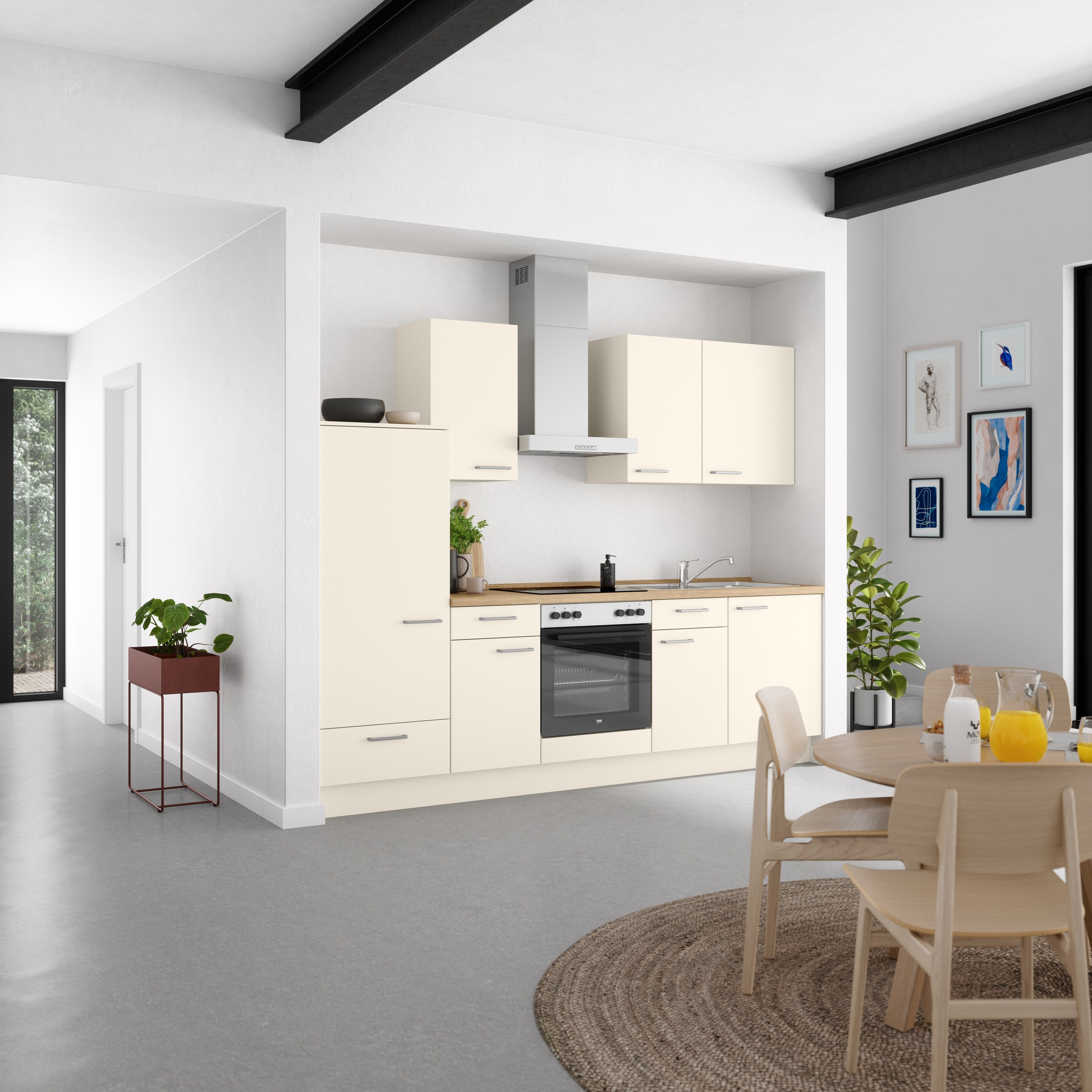nobilia® Küchenzeile »"Touch I"«, vormontiert, Ausrichtung wählbar, Breite 270 cm, wahlw. mit E-Geräten