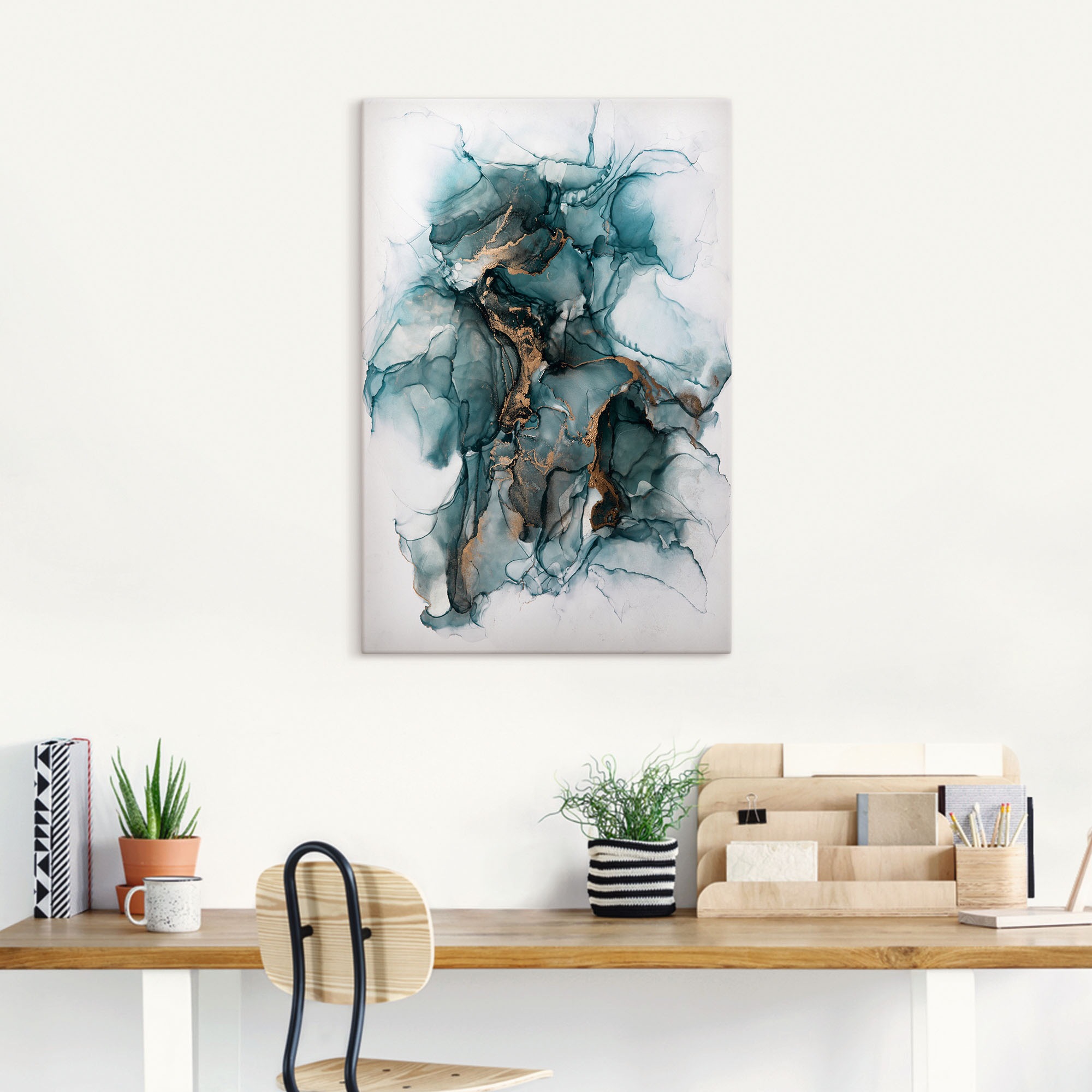 Artland Leinwandbild "Samurai" Gegenstandslos 1 Stk. tlg. auf Holzrahmen ge günstig online kaufen