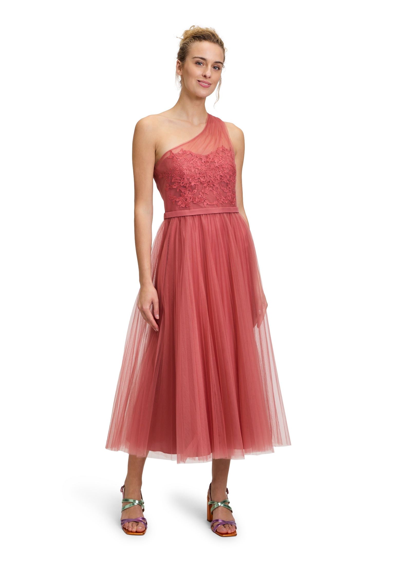 Vera Mont Abendkleid "Damen Abendkleid mit Plissee" Ohne Tasche Patches günstig online kaufen