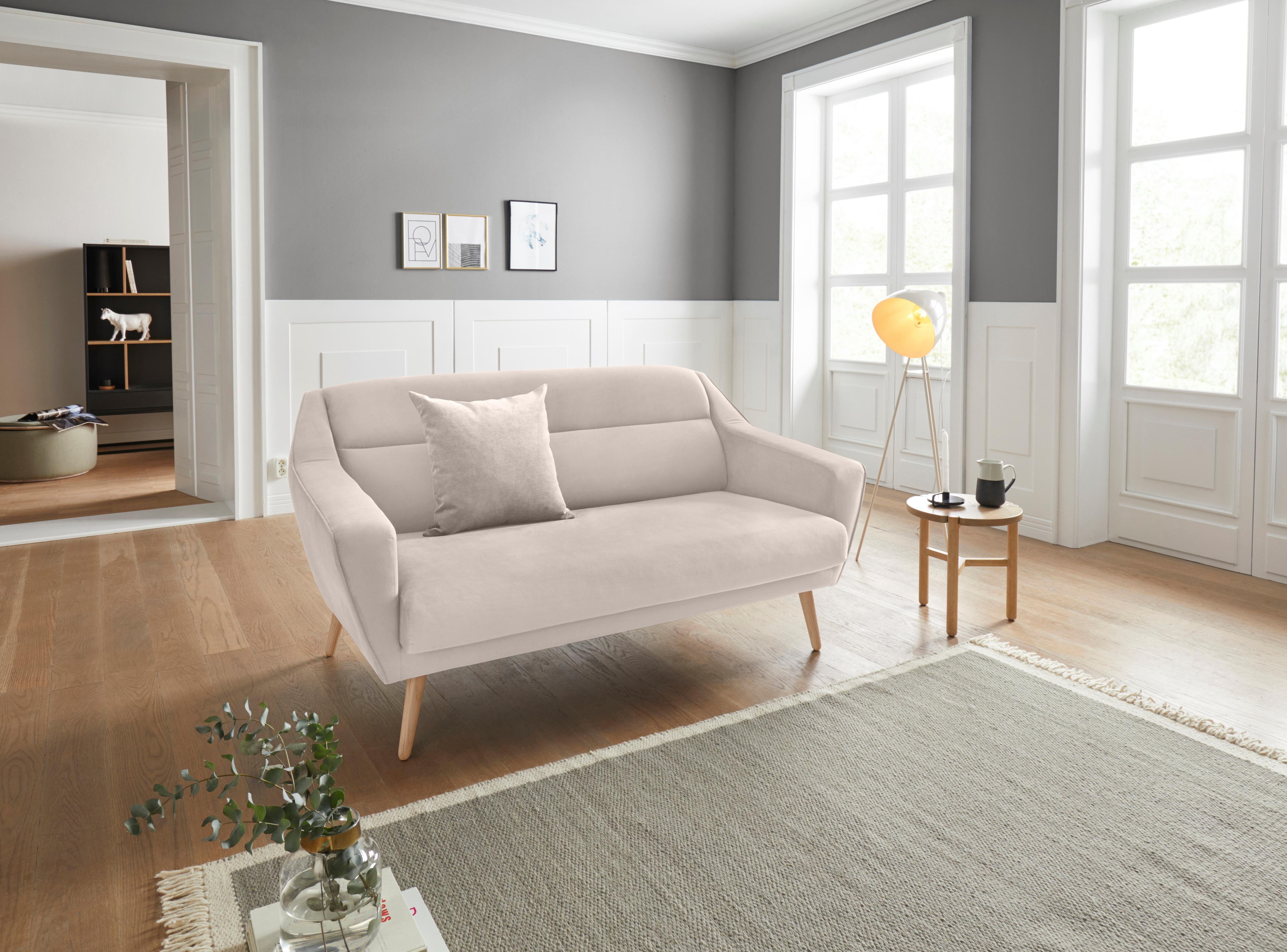 OTTO home 2-Sitzer "Bille" mit Naht im Rückenkissen und Eiche-Beinen, Design by Morten Georgsen