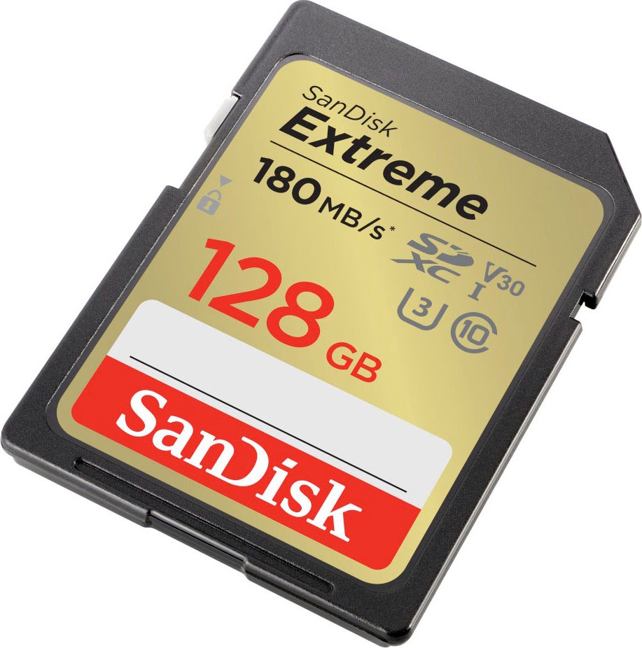 Sandisk Speicherkarte »Extreme 128GB«, (UHS Class 3 180 MB/s Lesegeschwindigkeit)