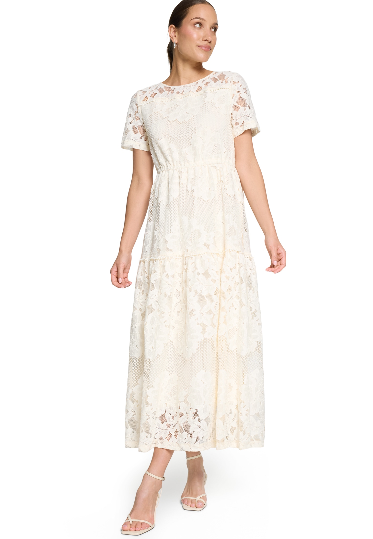 Zero Maxikleid »Damen kurzarm« Ohne Tasche Spitze