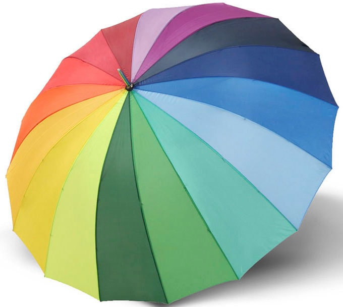 Langregenschirm »Golf, Regenbogen«, Partnerschirm